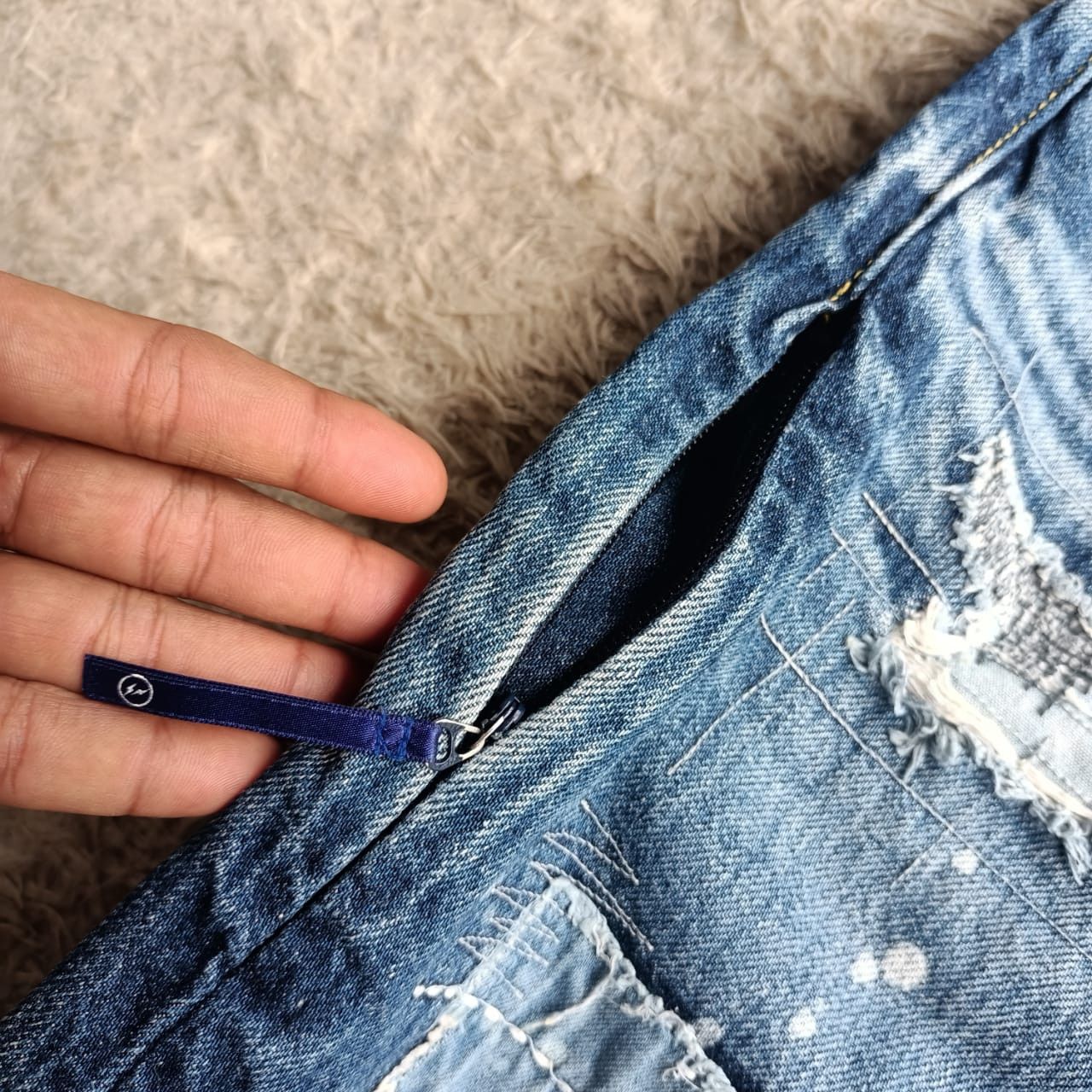 Fragment Design × Vanquish Denim by Vanquish fragment design patchwork selvedge Size US 30 / EU 46 - 6 Thumbnail