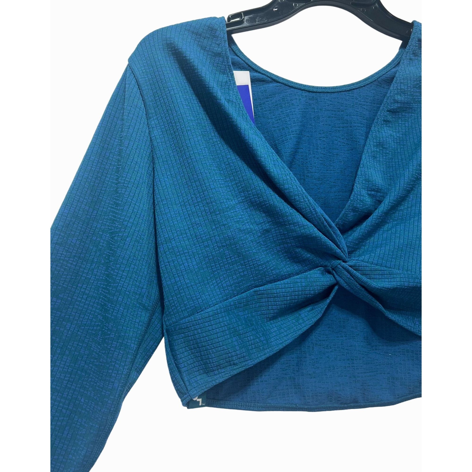 Other JoyLab - Women's Wear 2 Ways Long Sleeve Crop Top - Blue - X Size XXL / US 16-18 / IT 52-54 - 16 Thumbnail