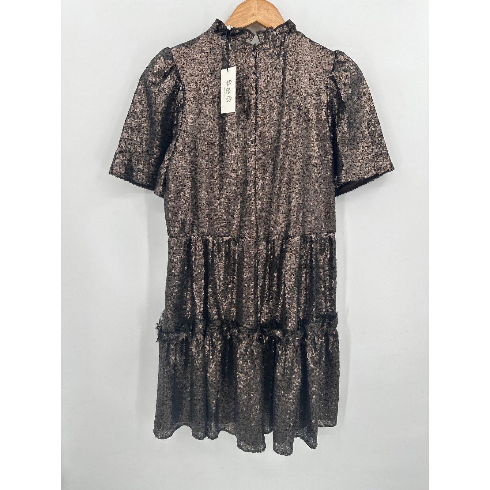 Sea New York Sea New York Rachelle Puff Sleeve Dress in Bronze Large NWT Size L / US 10 / IT 46 - 9 Thumbnail