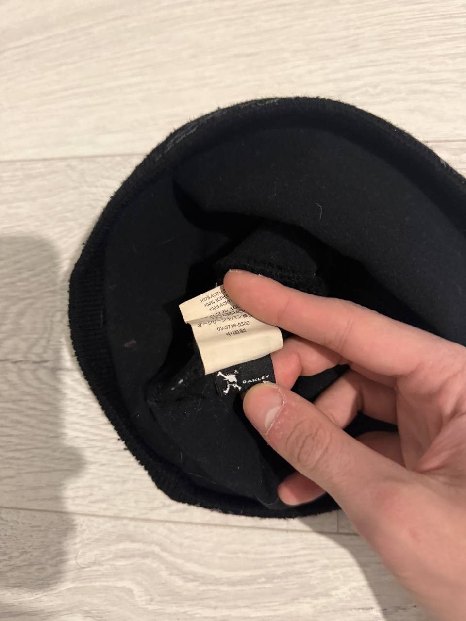 Oakley Vintage Oakley Hat Black / White 100% Acrylic Size ONE SIZE - 2 Thumbnail