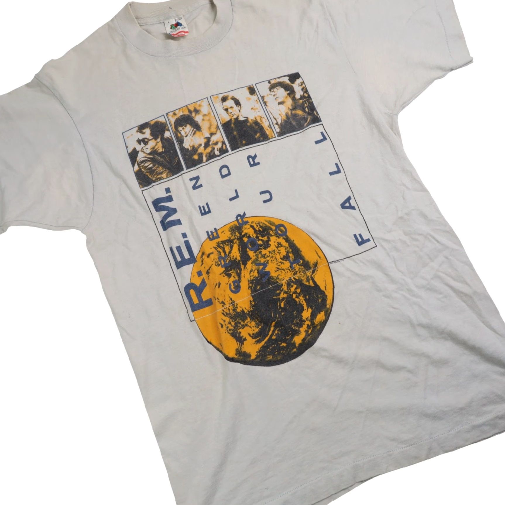 Vintage VINTAGE 80s R.E.M Green World Tour Mens XL Graphic Band Tee Gray Size US XL / EU 56 / 4 - 3 Thumbnail