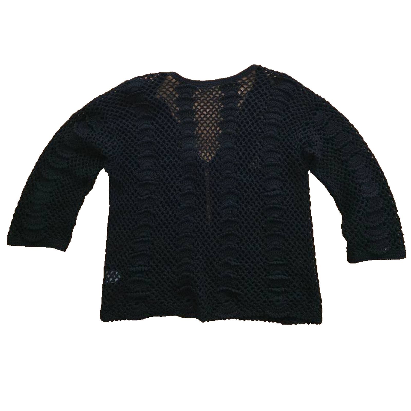& Other Stories HAIKU Crochet Open Front Cardigan 3/4 Sleeve 100% M A001648 Size M / US 6-8 / IT 42-44 - 6 Thumbnail