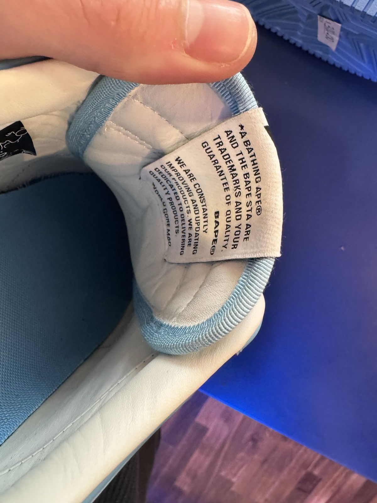 Bape Bapesta Patent Leather Baby Blue Sax Size US 9 / EU 42 - 13 Thumbnail