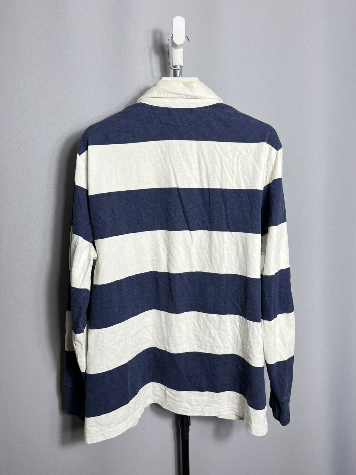 Polo Ralph Lauren Polo Ralph Lauren Rugby Shirt Mens Striped Vintage 90s long Size US XL / EU 56 / 4 - 9 Thumbnail