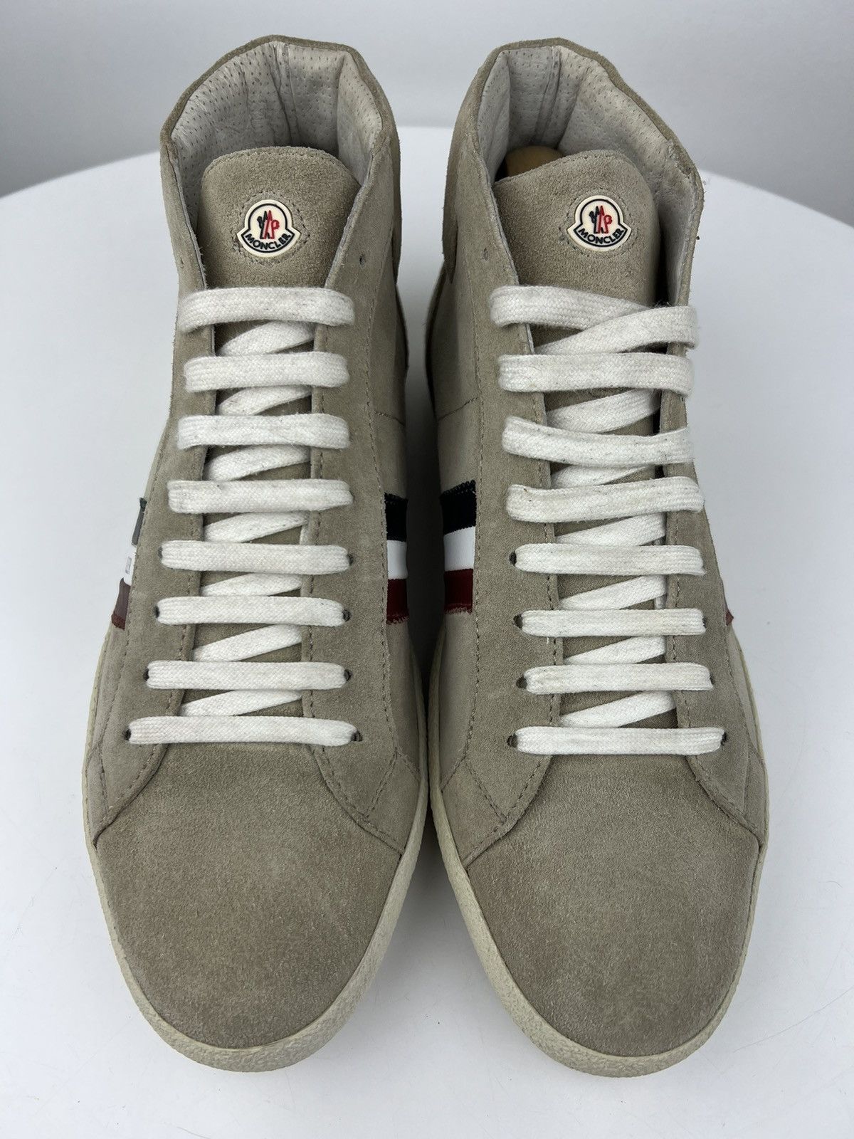 Moncler MONCLER Sneakers Suede Hi Top Shoes Patch Logo RWB Stripe Size US 10 / EU 43 - 9 Thumbnail