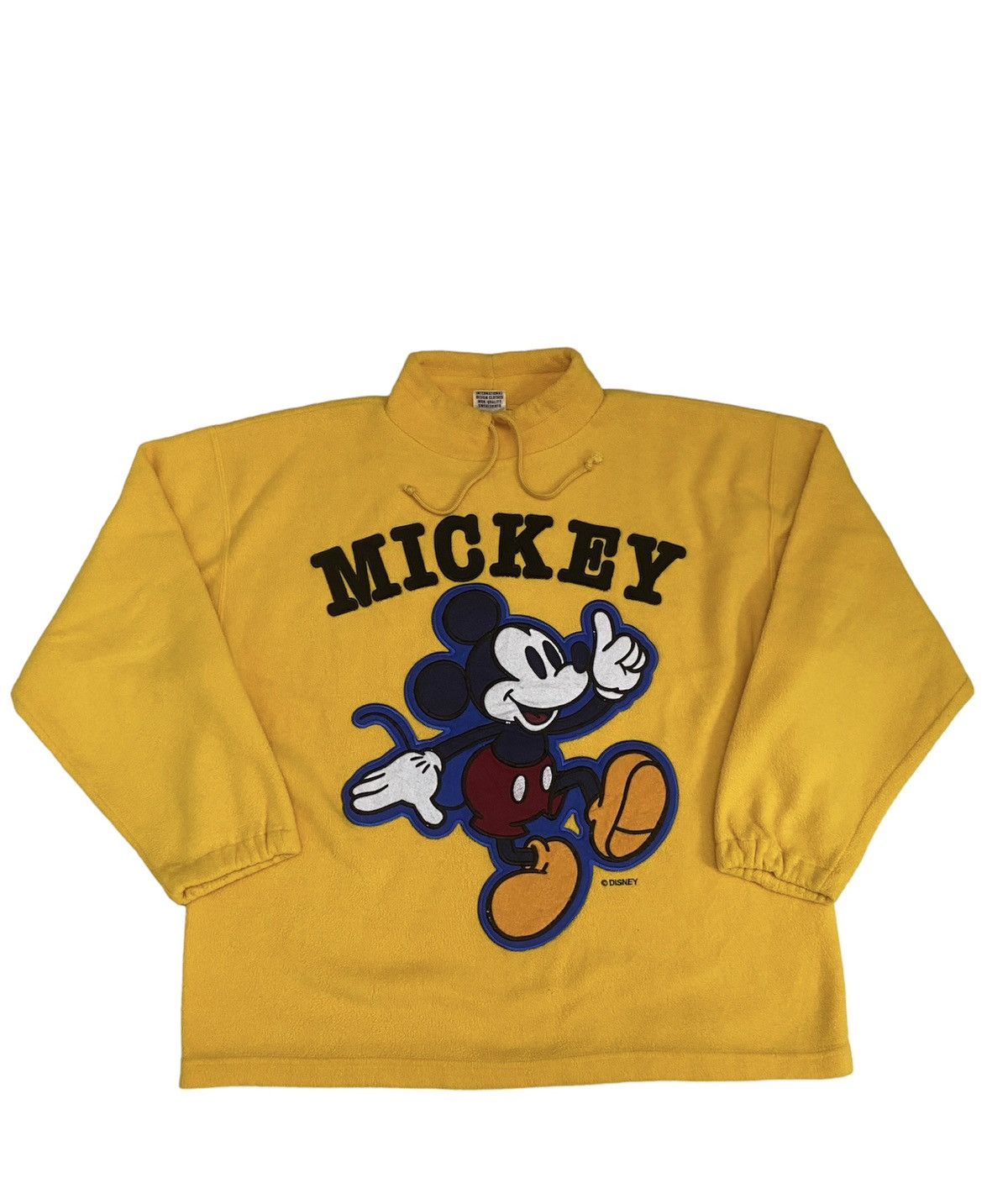 image of 90's Mickey Mouse Sweatshirt in Yellow, Men's (Size Large)