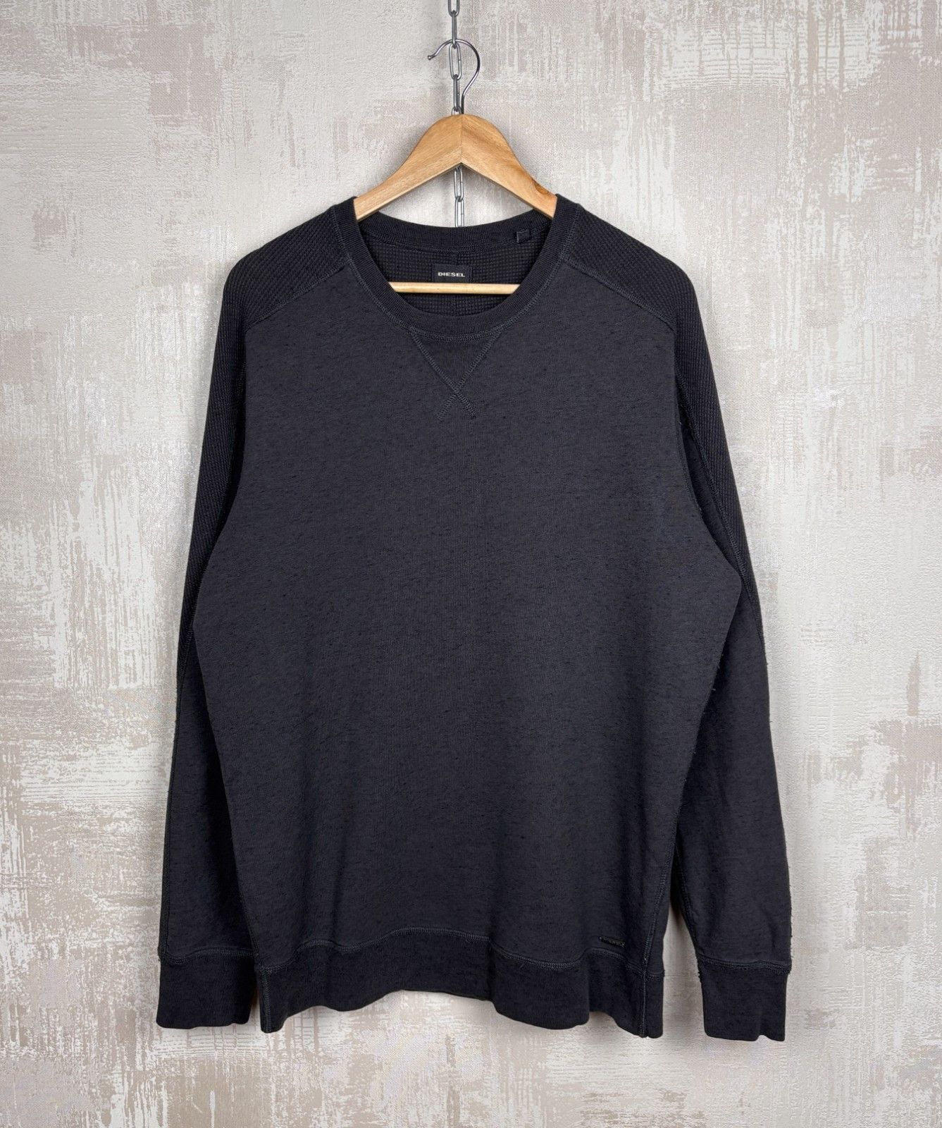 Diesel Diesel Crew Neck Sweatshirt Dark Gray Size US L / EU 52-54 / 3 - 1 Thumbnail