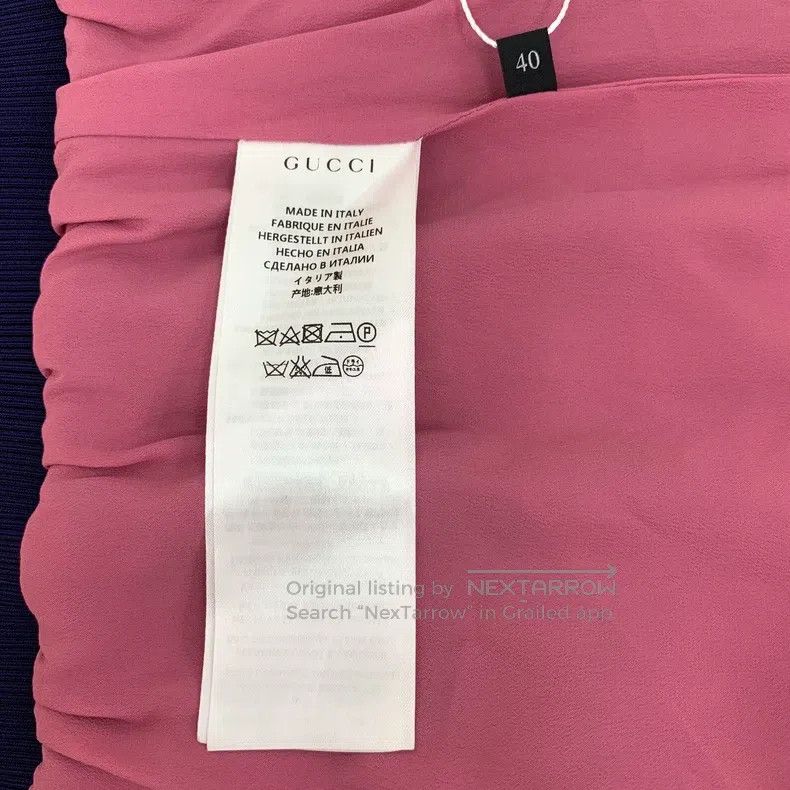 Gucci Gucci Red flower butterfly embroidery mulberry silk stand- Size US XXS / EU 40 - 6 Thumbnail