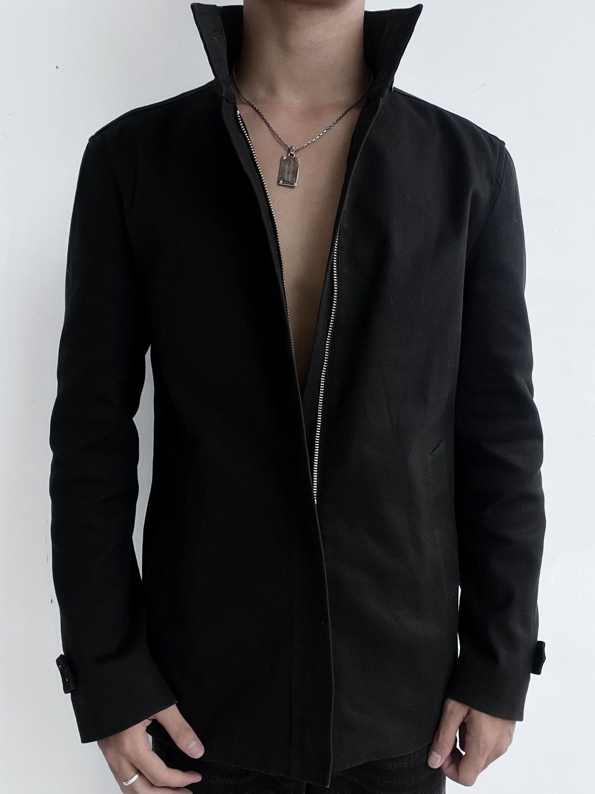 Yohji Yamamoto FW05 Ined Homme Minimalist Stand Collar Jacket Size US L / EU 52-54 / 3 - 4 Thumbnail