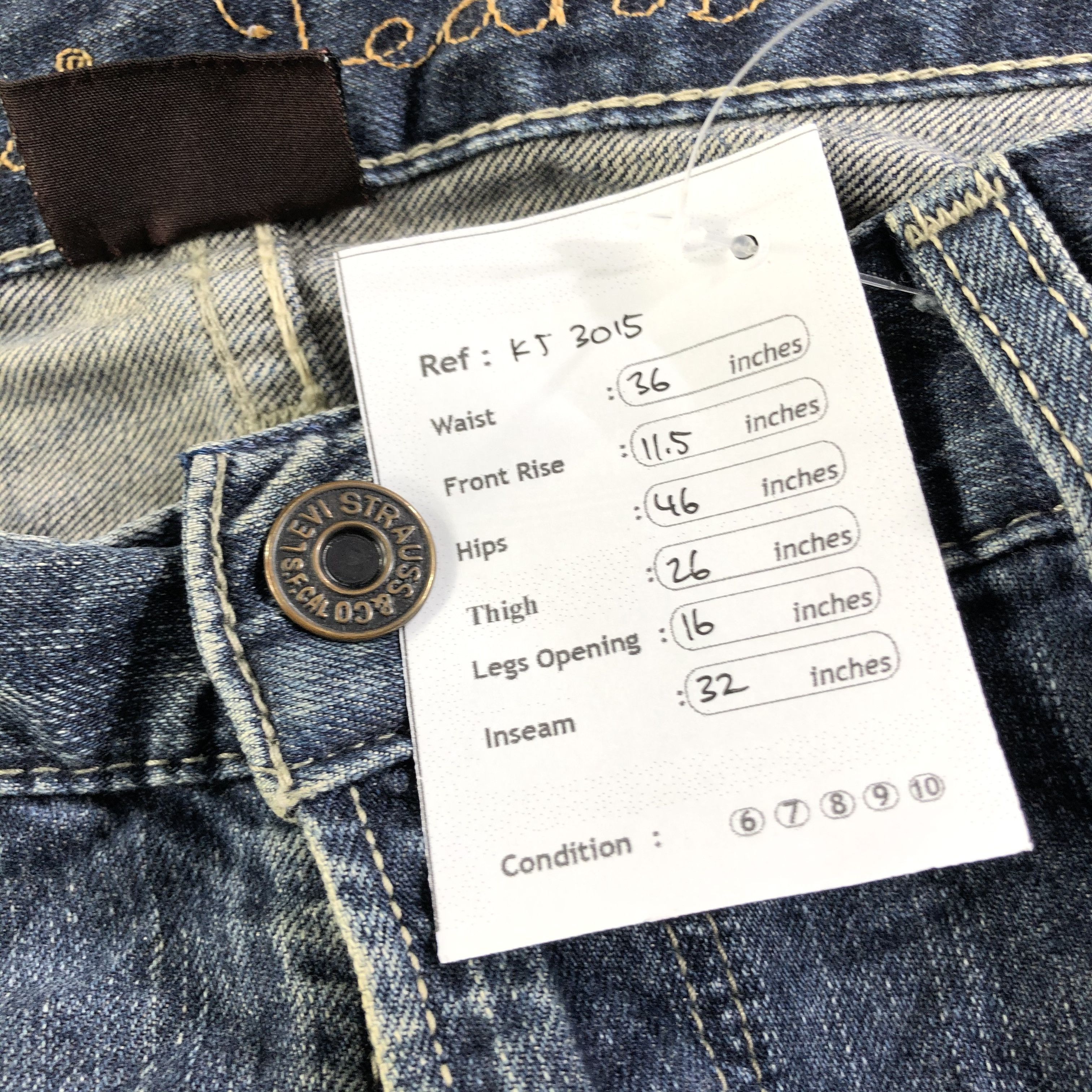 Levi's Vintage Levis 203 Jeans Carpenter Denim KJ3015 Size US 34 / EU 50 - 13 Thumbnail