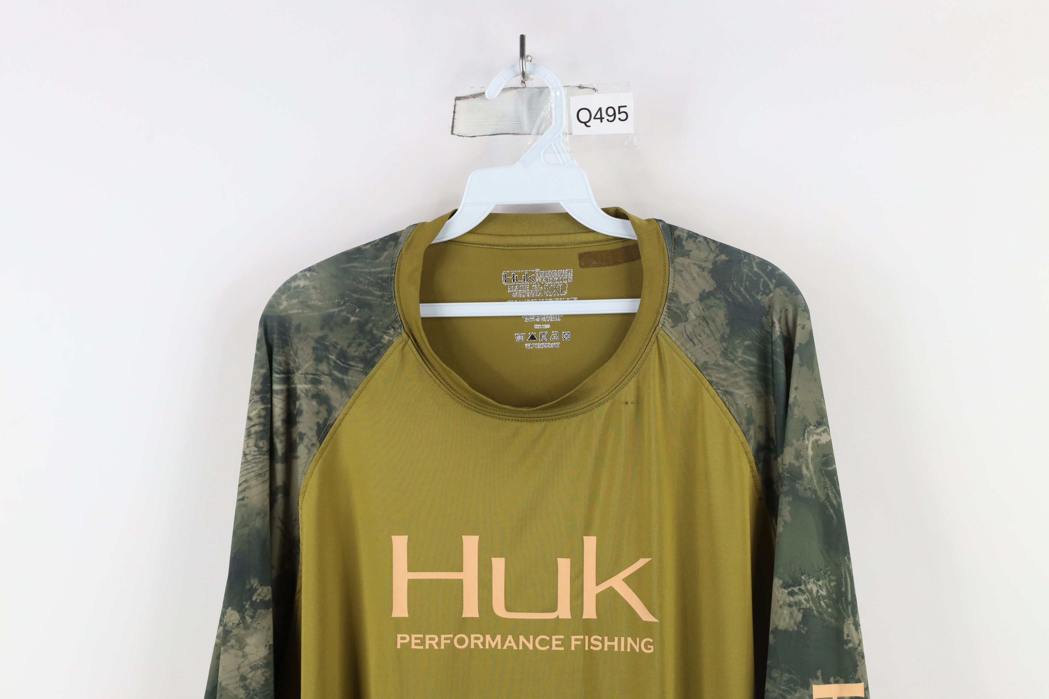 Vintage Huk Fishing Spell Camouflage Tech Long Sleeve T-Shirt Green Size US XXL / EU 58 / 5 - 2 Thumbnail