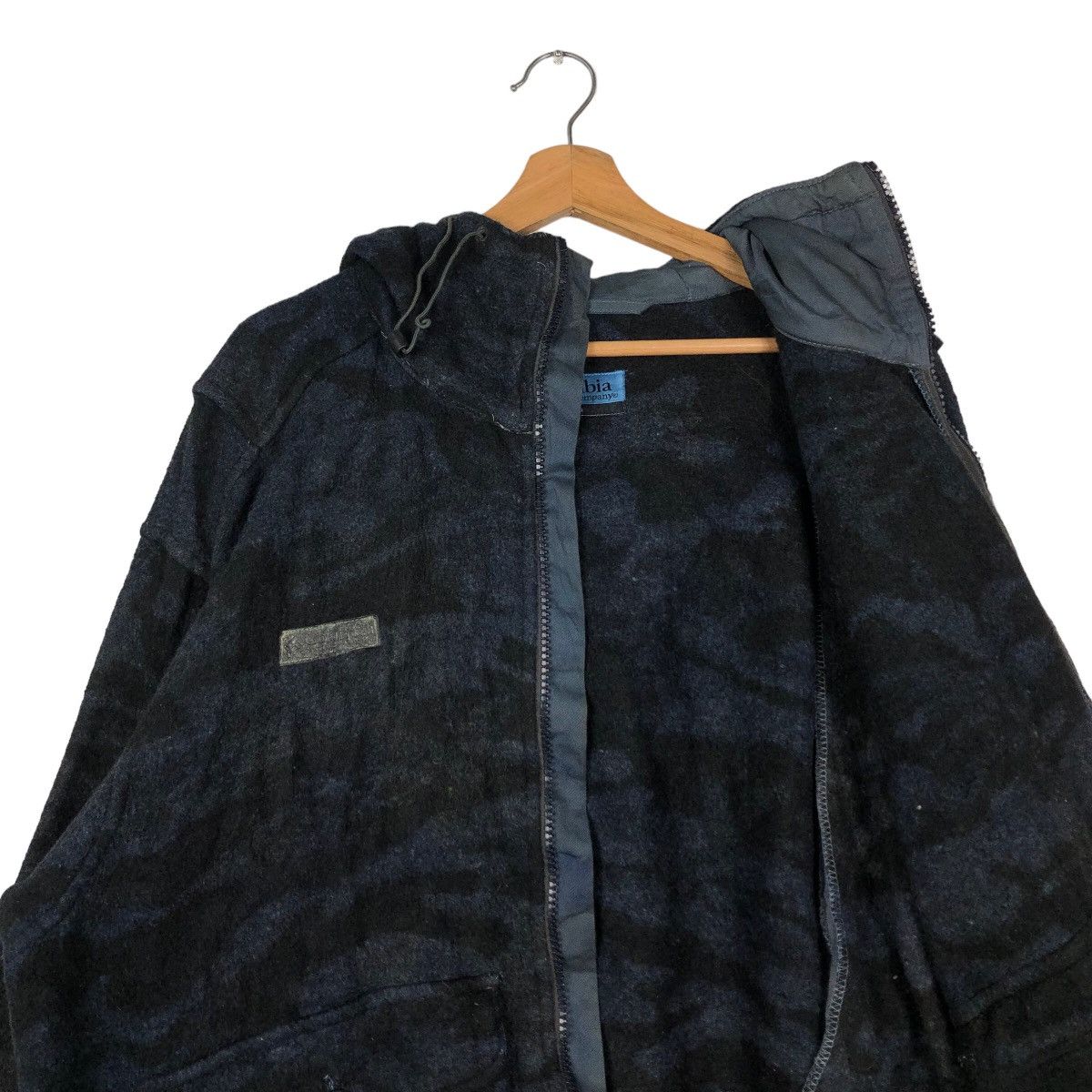 Japanese Brand 🔥Vintage Heavy Jacket Hoodie Columbia Blue Camo Design Size US XL / EU 56 / 4 - 14 Thumbnail