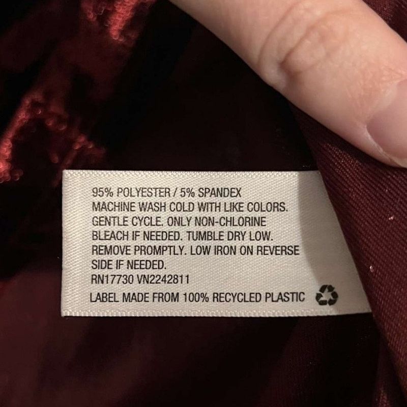 Mossimo Mossimo Women’s Burgundy Velvet Top – Size L Size L / US 10 / IT 46 - 5 Thumbnail