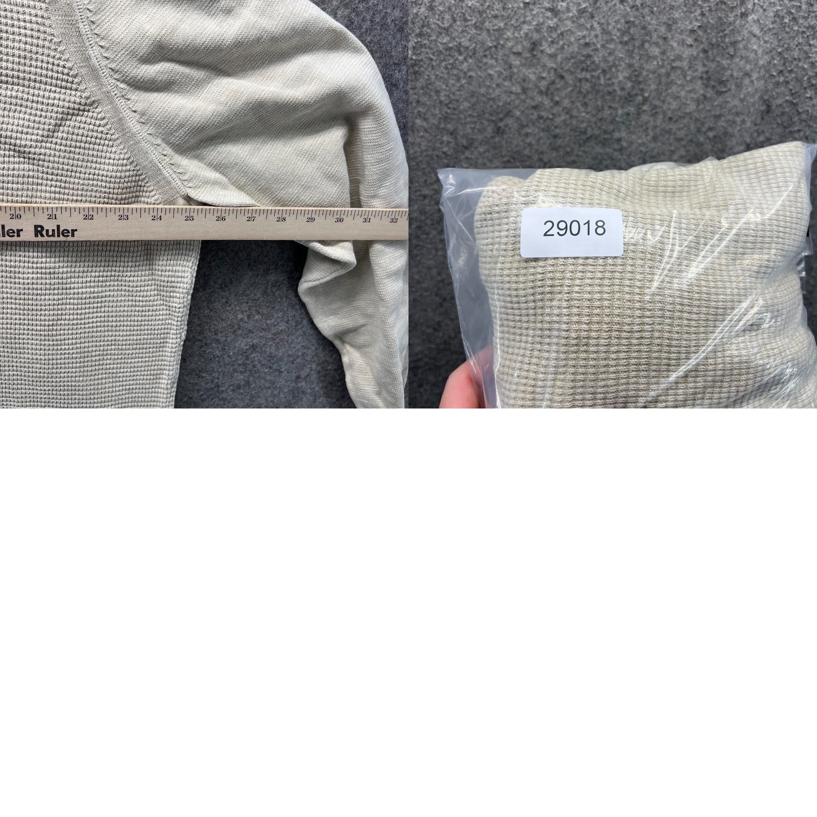 Tommy Bahama Tommy Bahama Sweater Mens XL Beige Quarter Zip Fleece Waffle-Knit Mock Neck Pullover Long Sleeve Size US XL / EU 56 / 4 - 9 Thumbnail