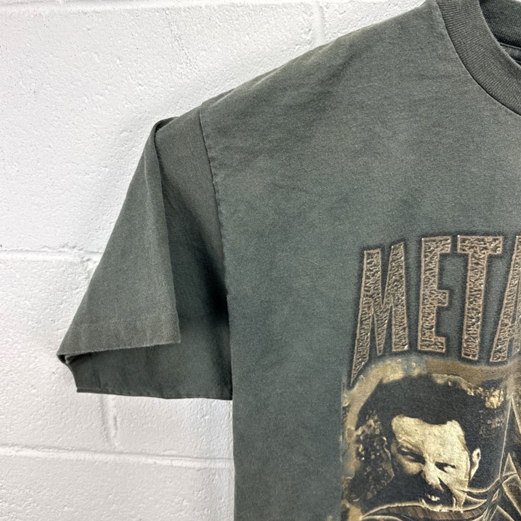 Vintage VINTAGE Giant Metallica Poor Touring Me Tour T Shirt Mens XL Green 90s Band Rock Graphic Print Sizes XL Mens Size US XL / EU 56 / 4 - 6 Thumbnail