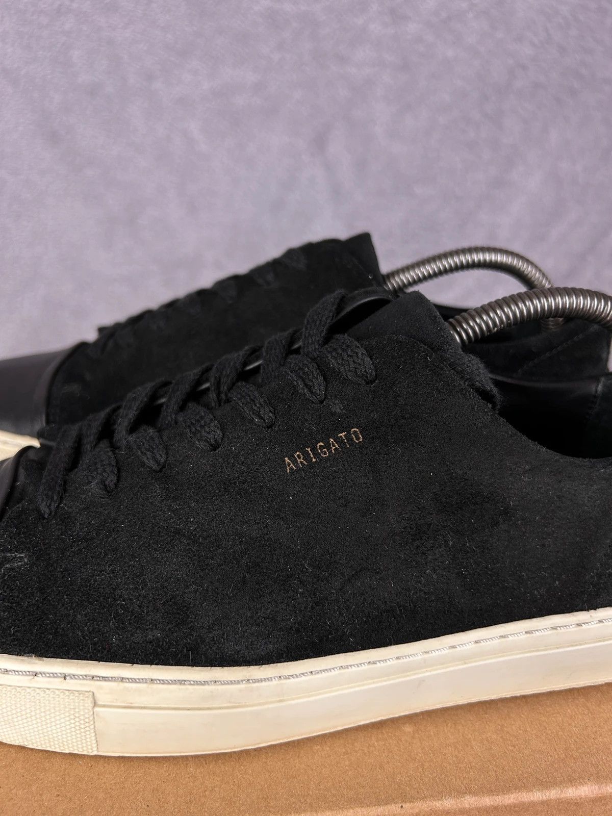 Axel Arigato × Designer Axel Arigato Cap-Toe black suede sneakers leather Size US 10 / EU 43 - 3 Thumbnail