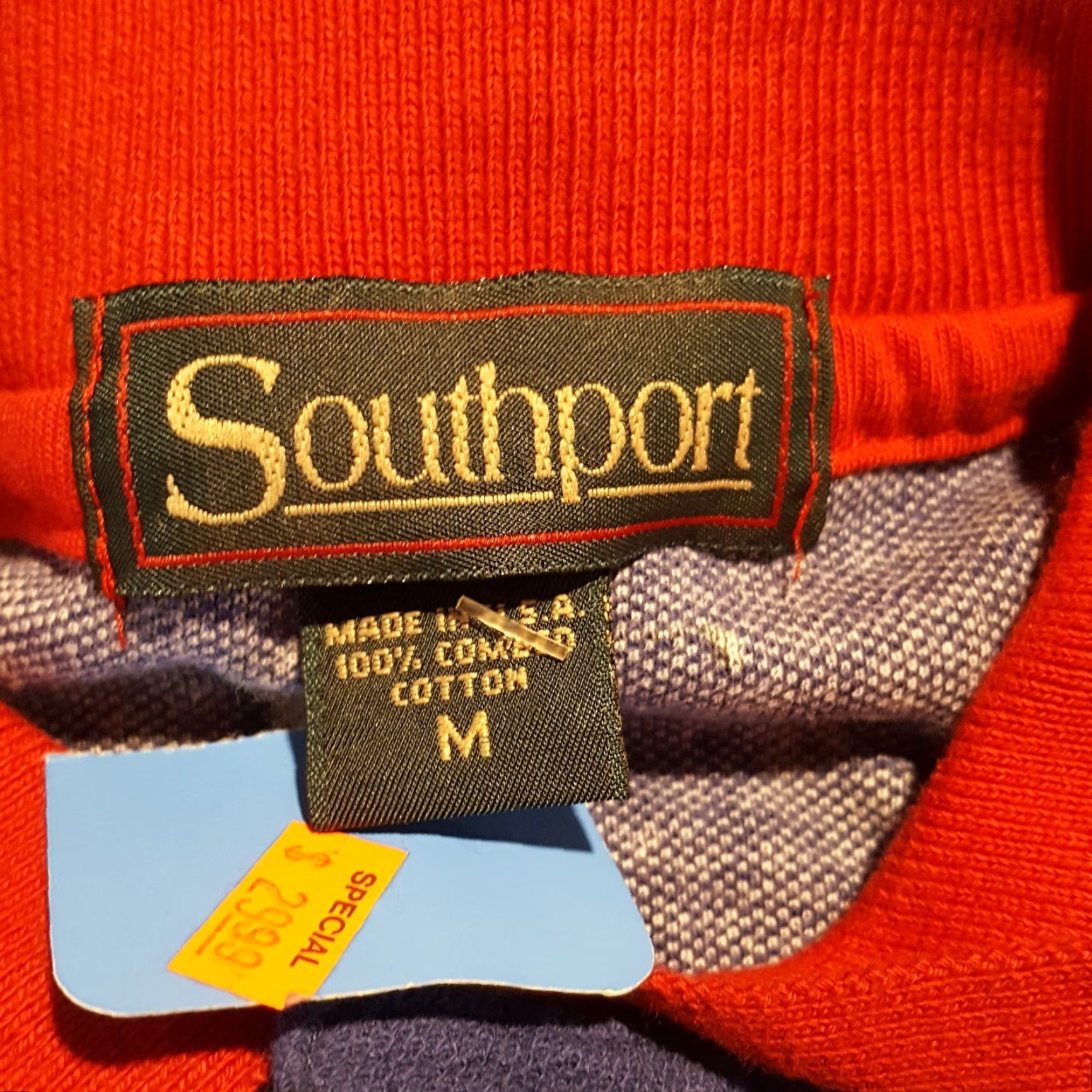 Vintage VINTAGE Southport Polo Shirt Golf Trophy USA Men’s Size M Blue 90s Preppy Casual Short Sleeve Button Collar Knit Cotton Shirt Mens Size US M / EU 48-50 / 2 - 4 Thumbnail