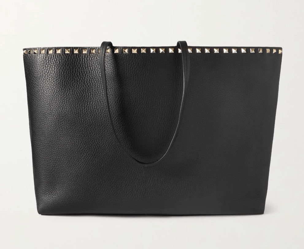 Valentino Valentino Garavani Rockstud Leather Gold Tote Shoulder Bag Size ONE SIZE - 4 Thumbnail