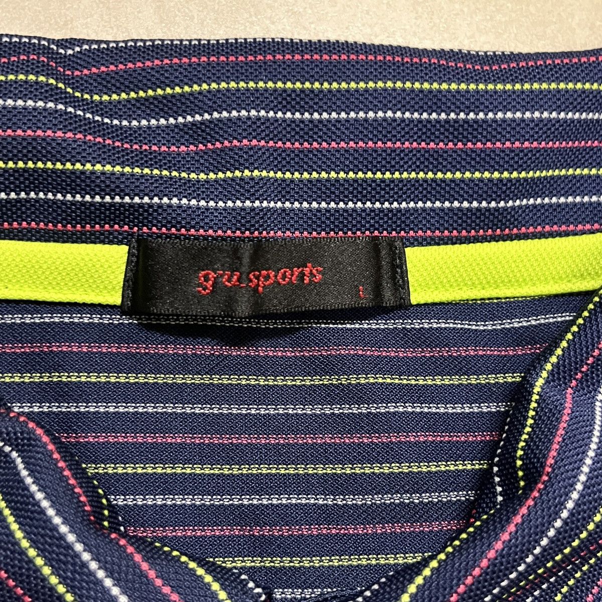 All Sport × GU × Japanese Brand GU Japan Easy Dry Stripes Polo Jersey Shirt Size US M / EU 48-50 / 2 - 3 Thumbnail