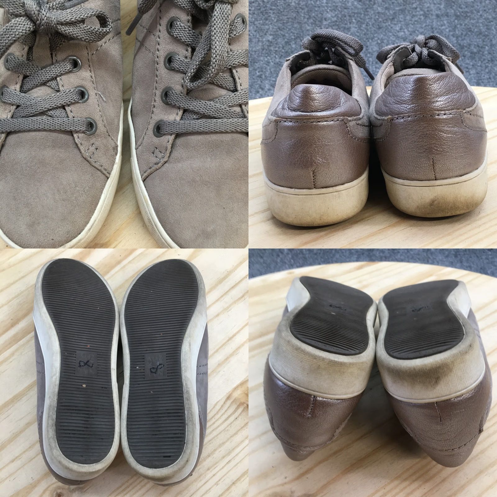 Naturalizer Naturalizer Shoes Womens 8 M Morrison Low Top Sneakers Gray Leather Lace Up Size M / US 6-8 / IT 42-44 - 8 Thumbnail