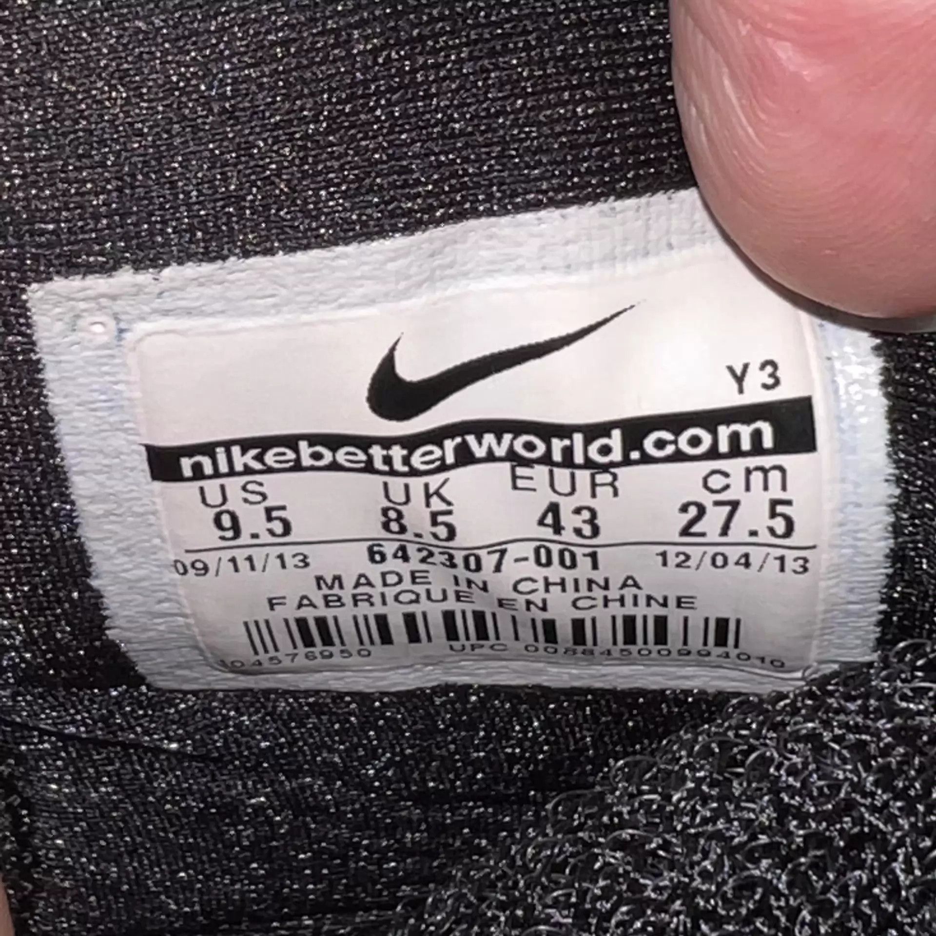 Nike Nike Air Flightposite 1 Carbon Black Size 43 Size US 9.5 / EU 42-43 - 7 Thumbnail
