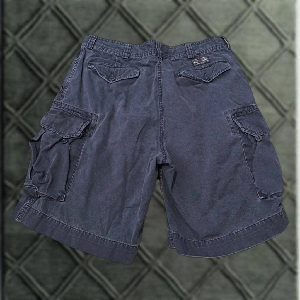 Polo Ralph Lauren Polo Ralph Lauren Cargo Shorts Mens 34 Navy Blue Cargo Pocket Belted Relaxed Fit Cotton Baggy Chino 90s Army Hip Hop Retro Vintage No Size US S / EU 44-46 / 1 - 1 Thumbnail