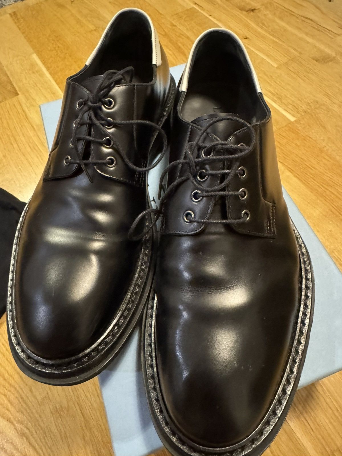 Lanvin Lanvin black leather lace up derby shoes Size US 10 / EU 43 - 2 Thumbnail