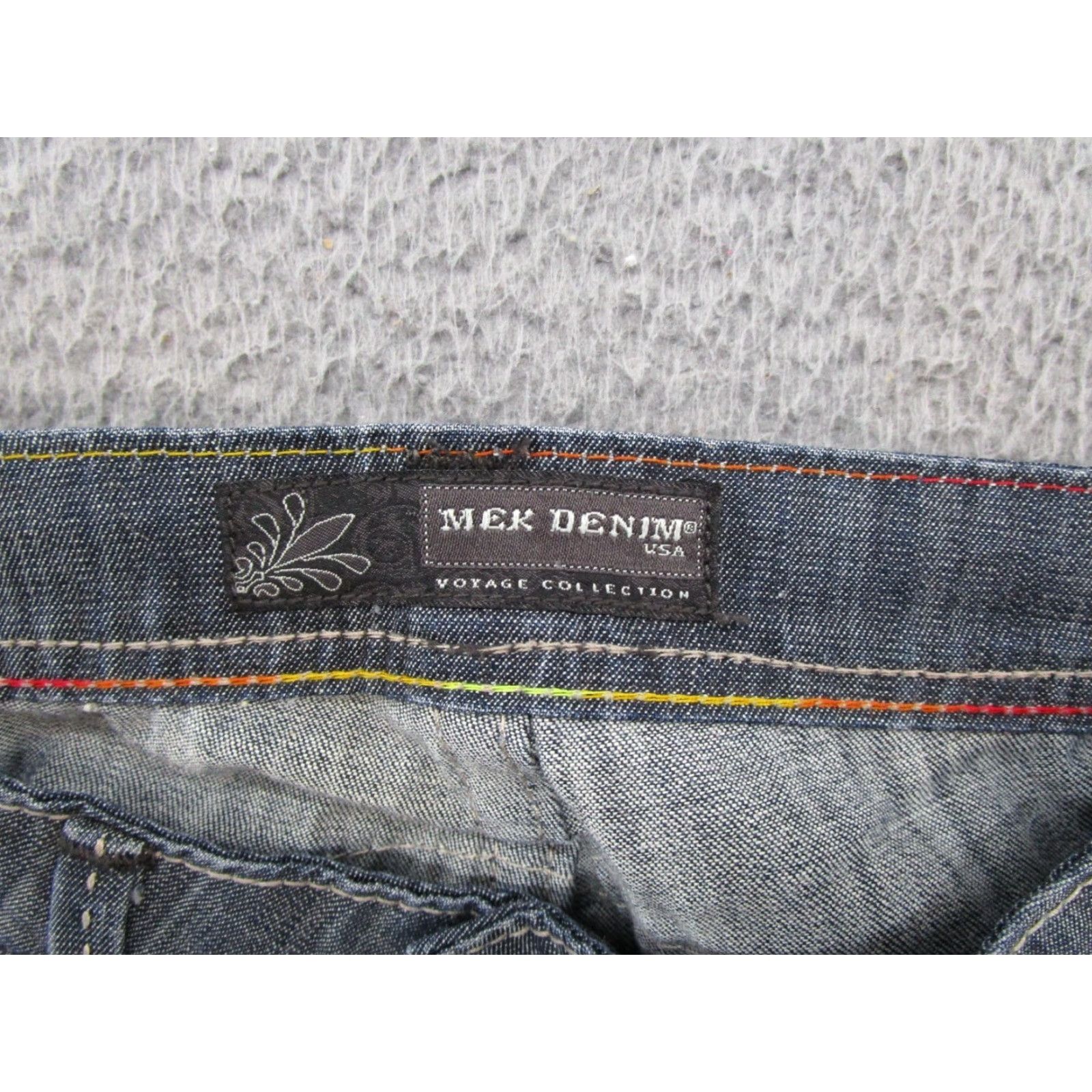 Denime MEK Voyager Jeans Denim Women's 27x34 Blue Straight Casual READ 30x31 Size 27 Womens Jeans MEK Voyager Denim Blue 27 Size 27" / US 4 / IT 40 - 2 Thumbnail