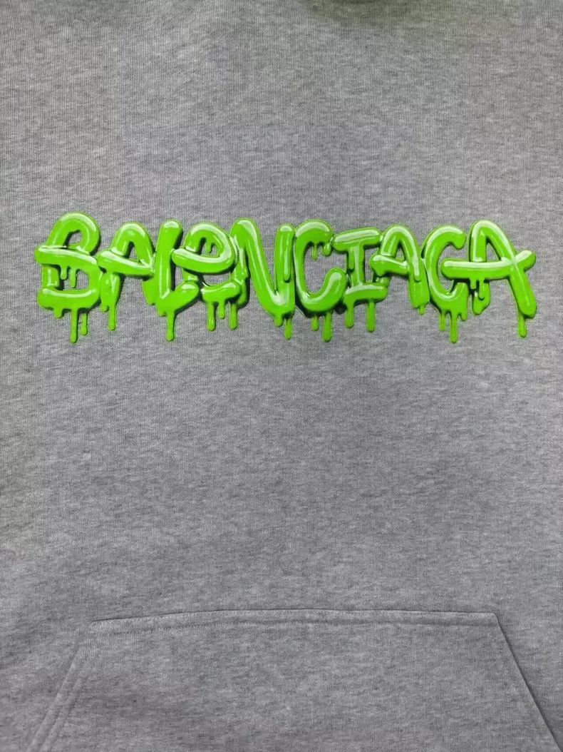 Balenciaga Balenciaga Solid Slime fleece drawstring sweatshirt Size US M / EU 48-50 / 2 - 3 Thumbnail