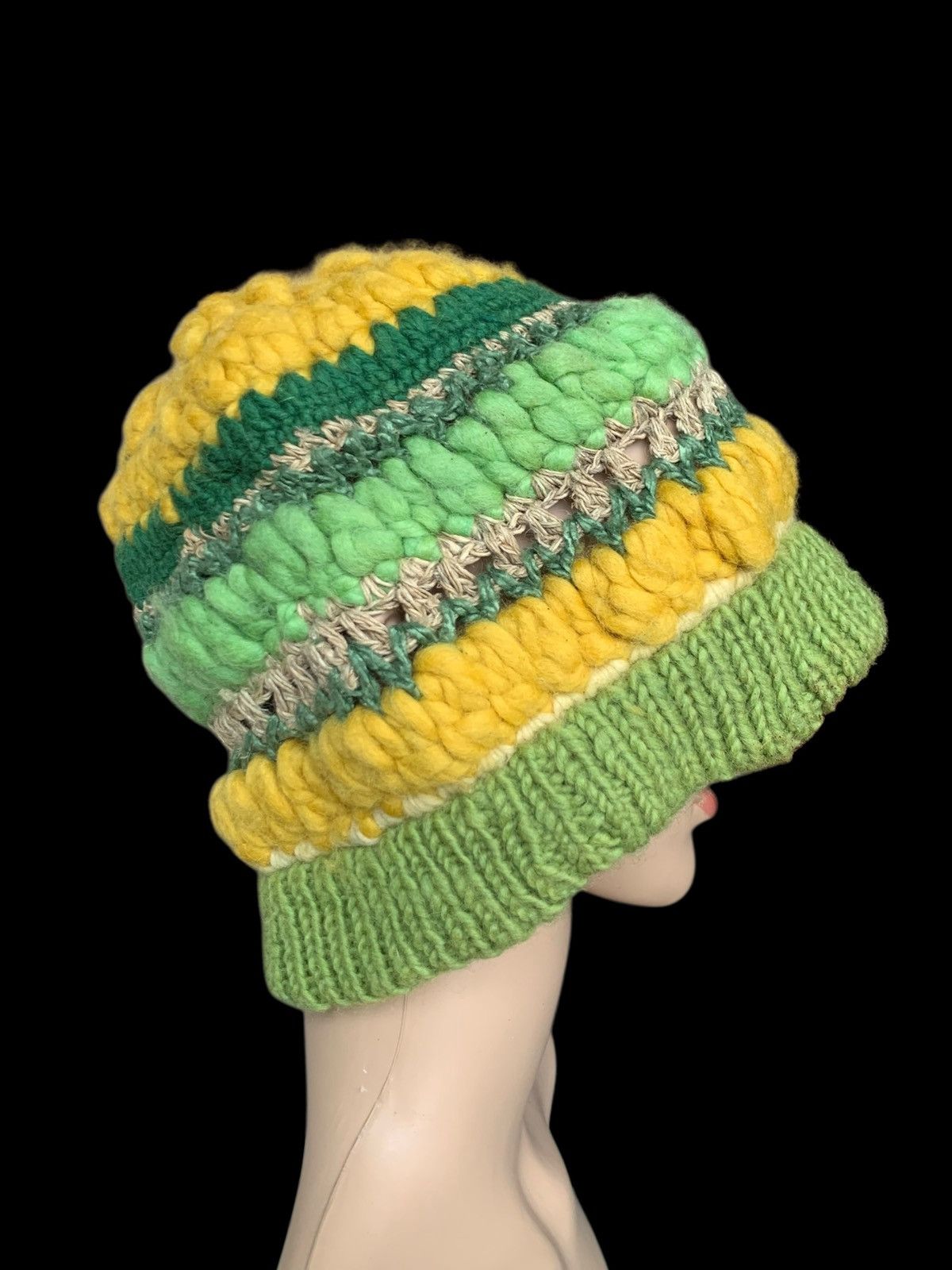 Japanese Brand × Kapital × Vintage Amina Crochet Knitting Beanie Hat By Handmade Japane Style Size ONE SIZE - 5 Thumbnail
