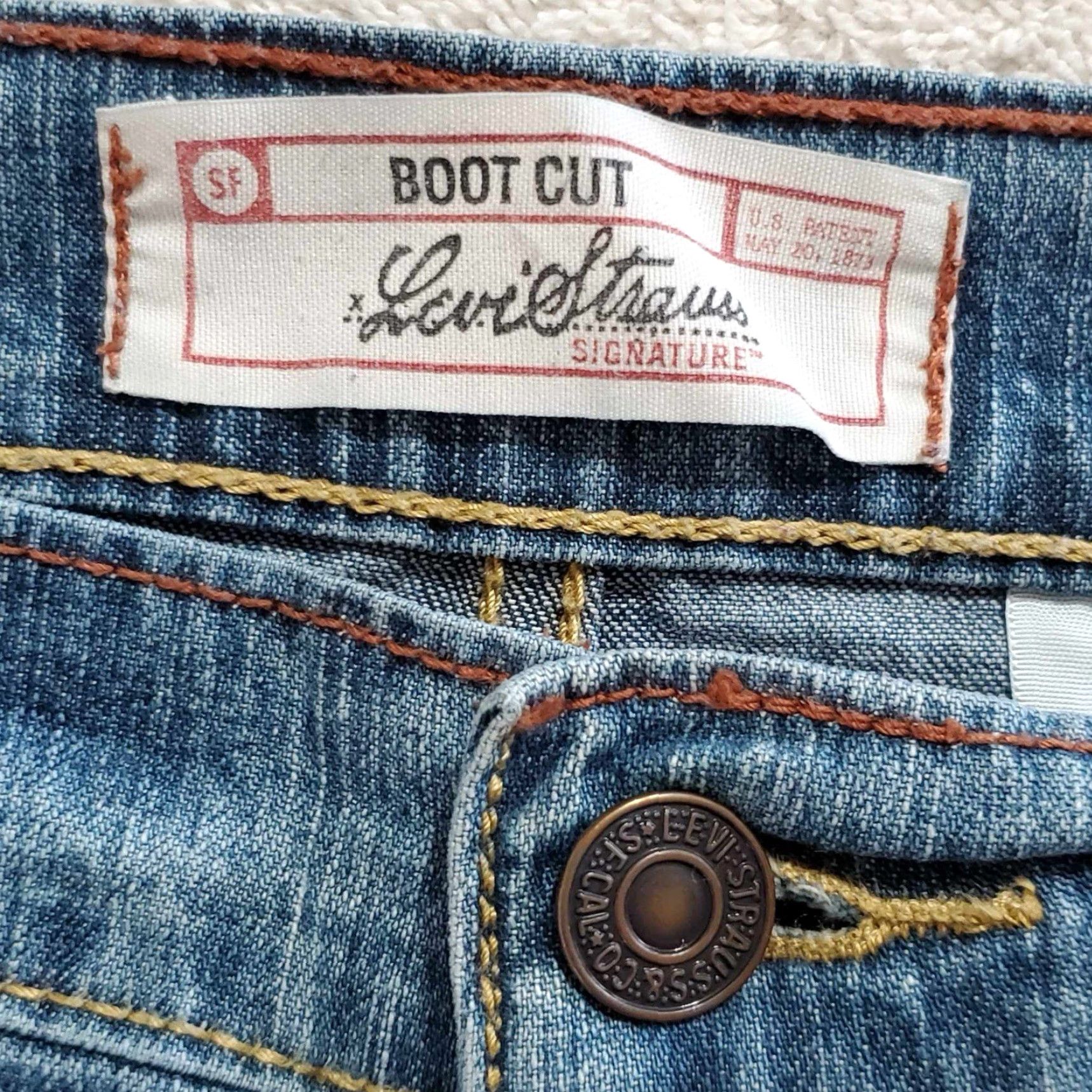 Vintage Levis Strauss Signature Misses Jeans Boot Cut 12 Short Size 34" / US 12 / IT 48 - 2 Thumbnail