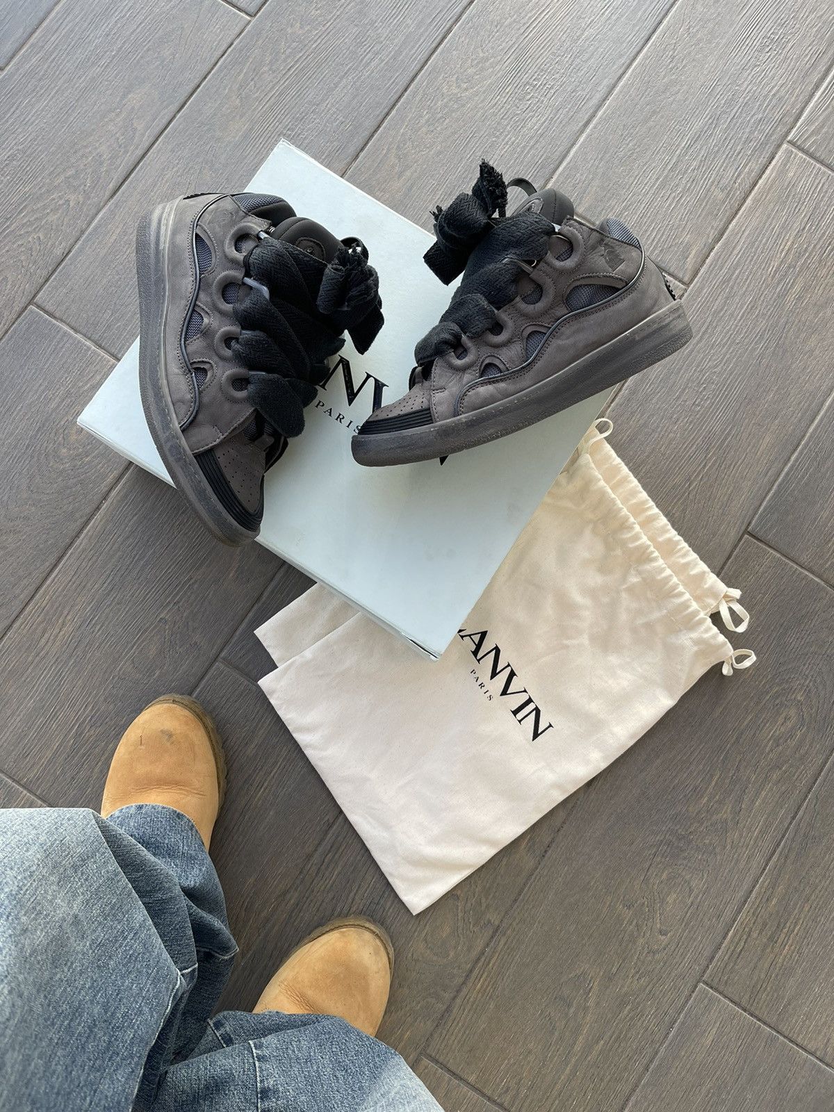 Lanvin Lanvin Curb Sneakers Grey Size US 9 / EU 42 - 2 Thumbnail