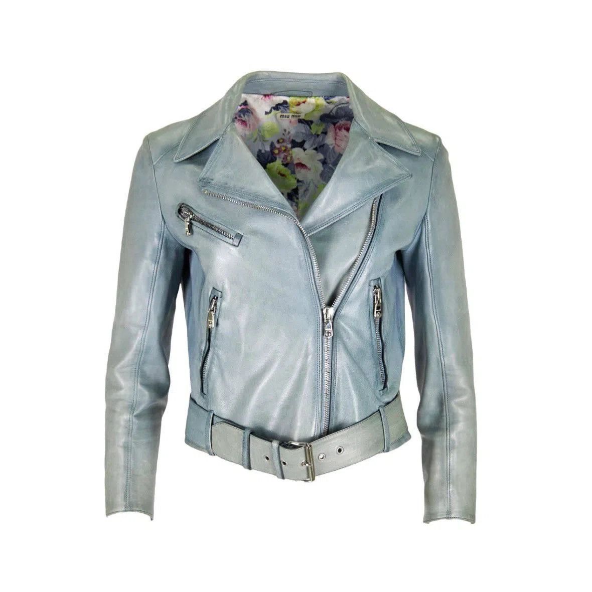Miu Miu Leather cropped jacket