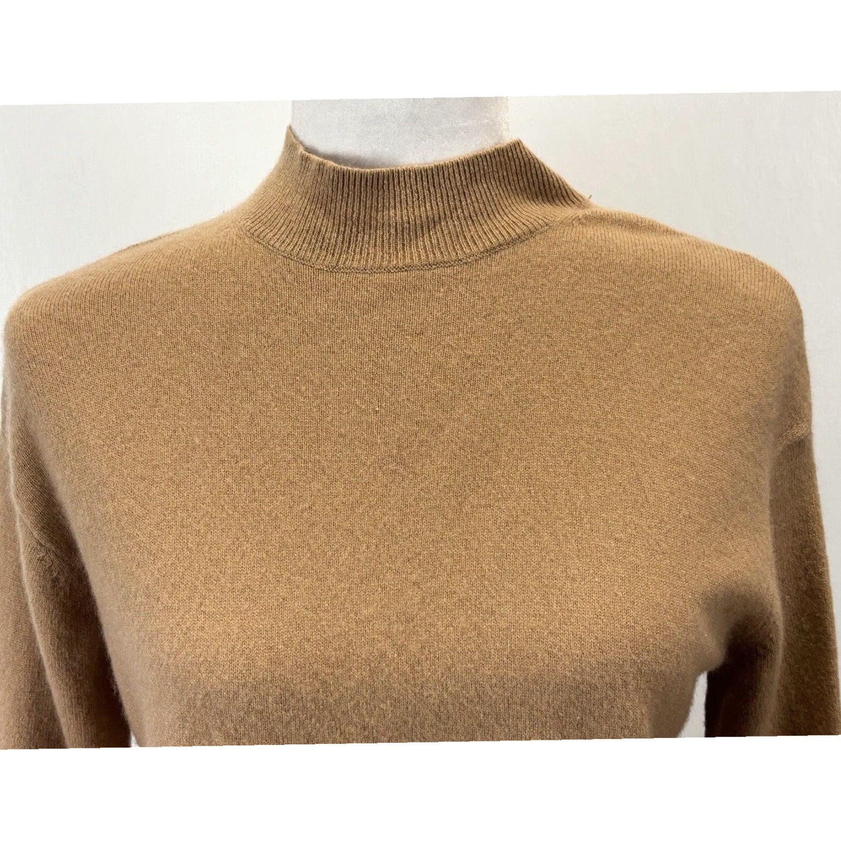 Everlane Everlane Cashmere Pullover Sweater Women's XS Brown Mock Neck Classic Designer Size XS / US 0-2 / IT 36-38 - 5 Thumbnail
