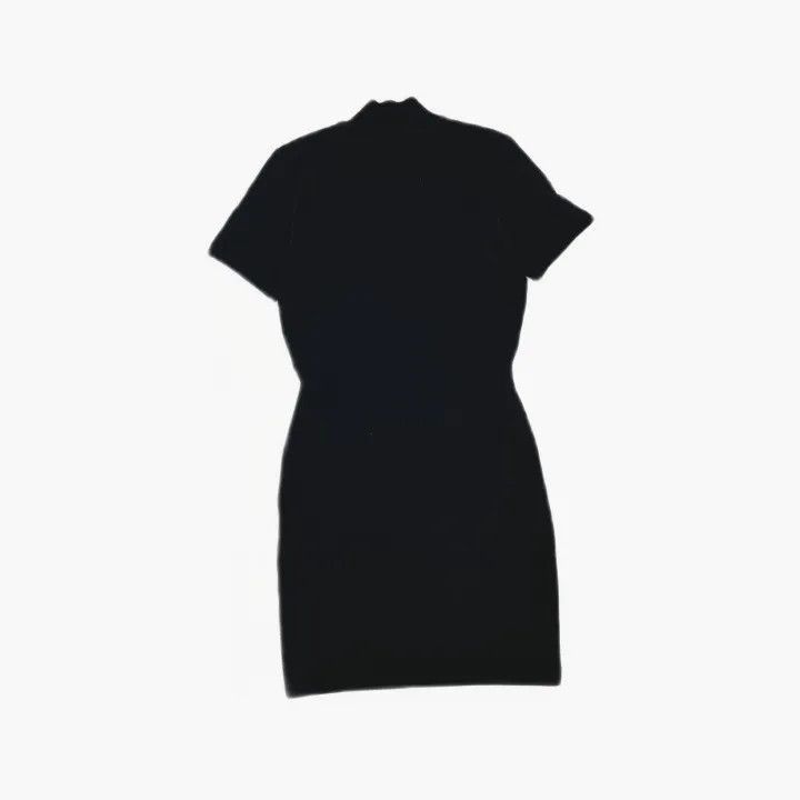 Alexander Wang Alexander Wang Black Short Sleeve Logo Bodycon Dress - Size M / US 6-8 / IT 42-44 - 3 Thumbnail
