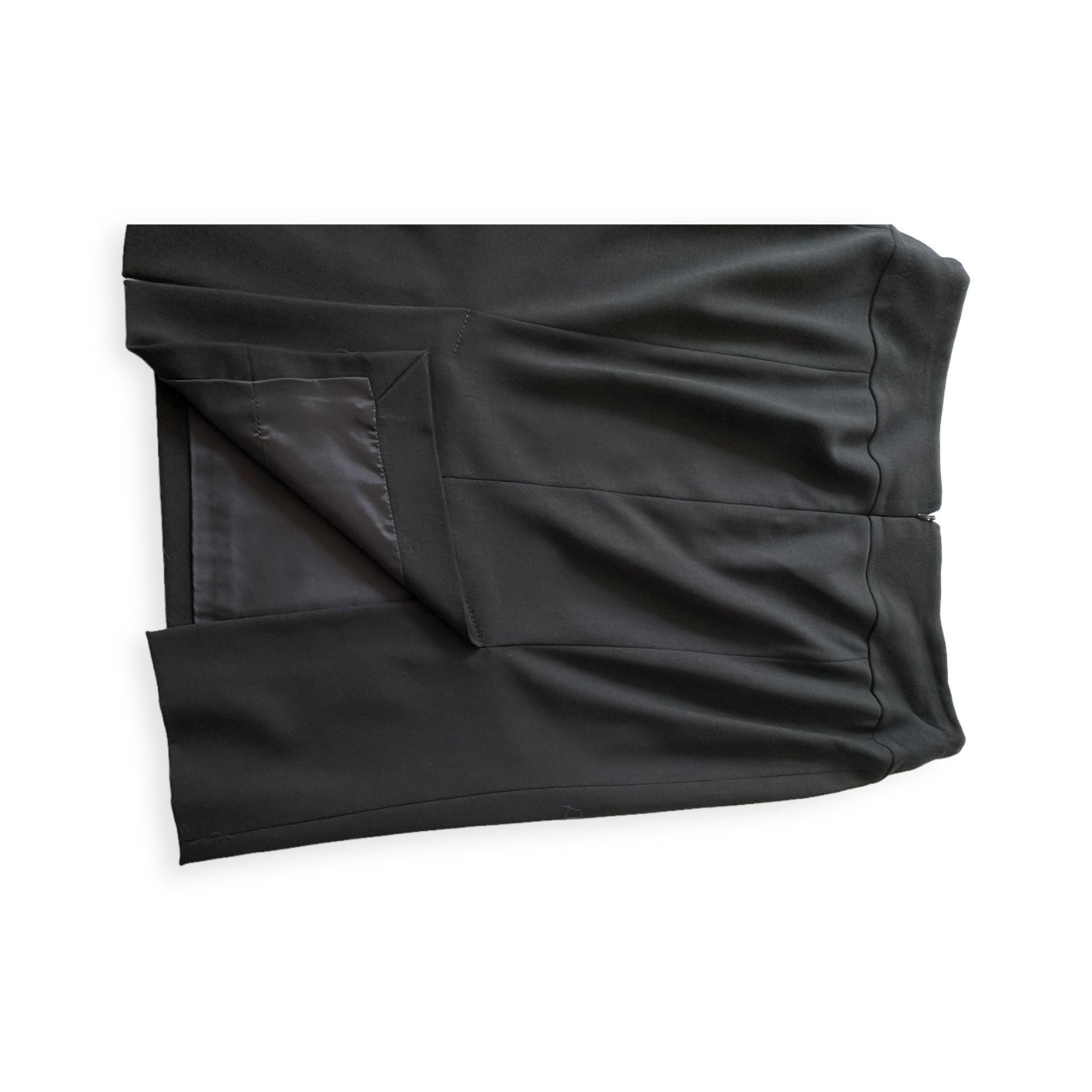 Dolce & Gabbana Dolce & Gabbana Black Virgin Wool Pencil Skirt IT 46 Size 32" / US 10 / IT 46 - 9 Thumbnail