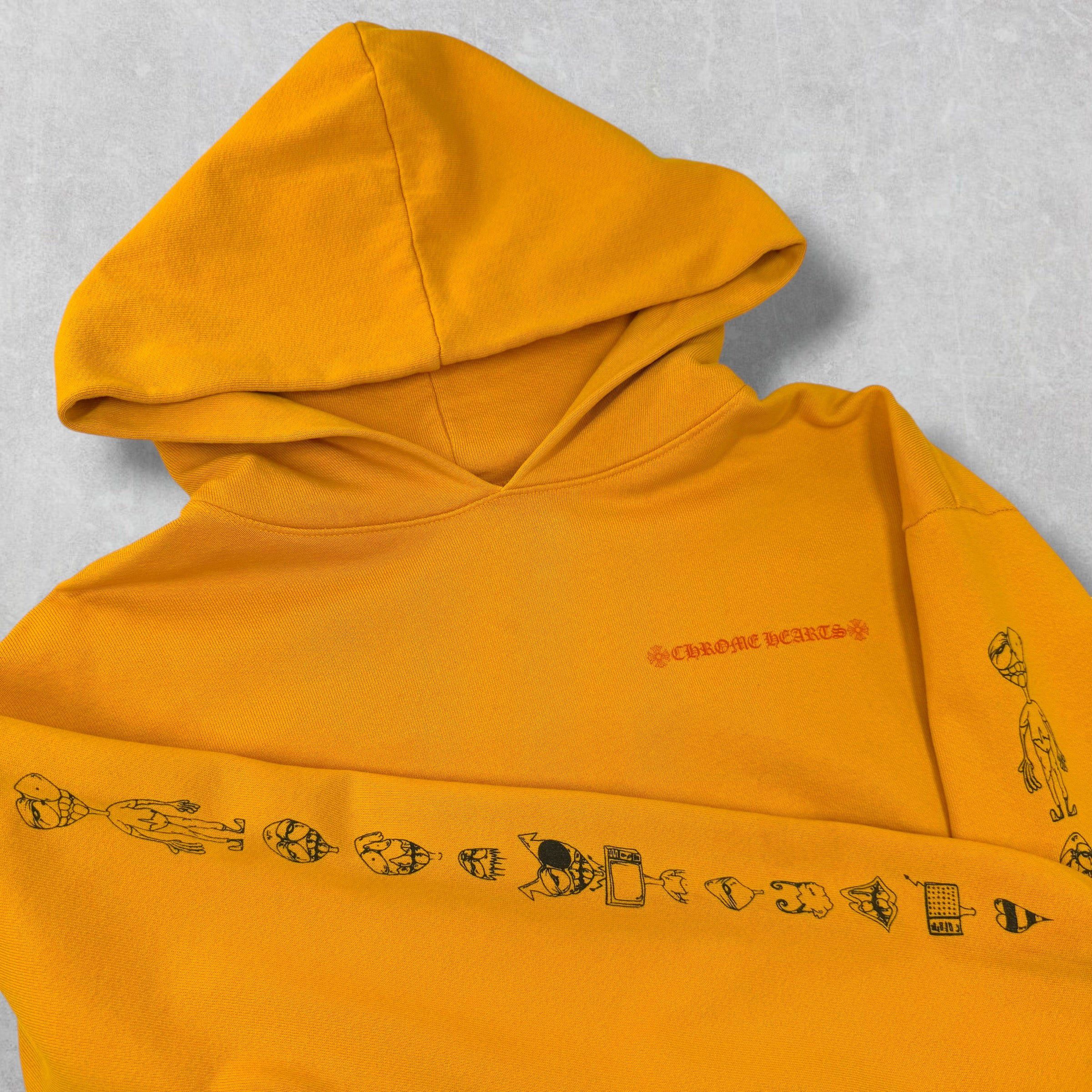 Chrome Hearts Chrome Hearts Matty Boy 'Call Me' Yellow Hoodie XS Size US XS / EU 42 / 0 - 4 Thumbnail