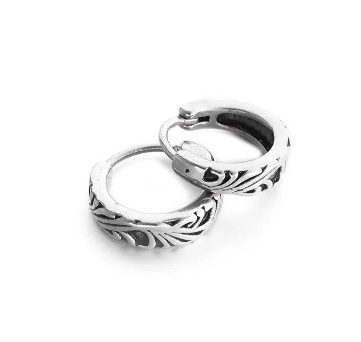 Jewelry Retro Hypoallergenic Hoop Earring (1pairs） Size ONE SIZE - 2 Thumbnail