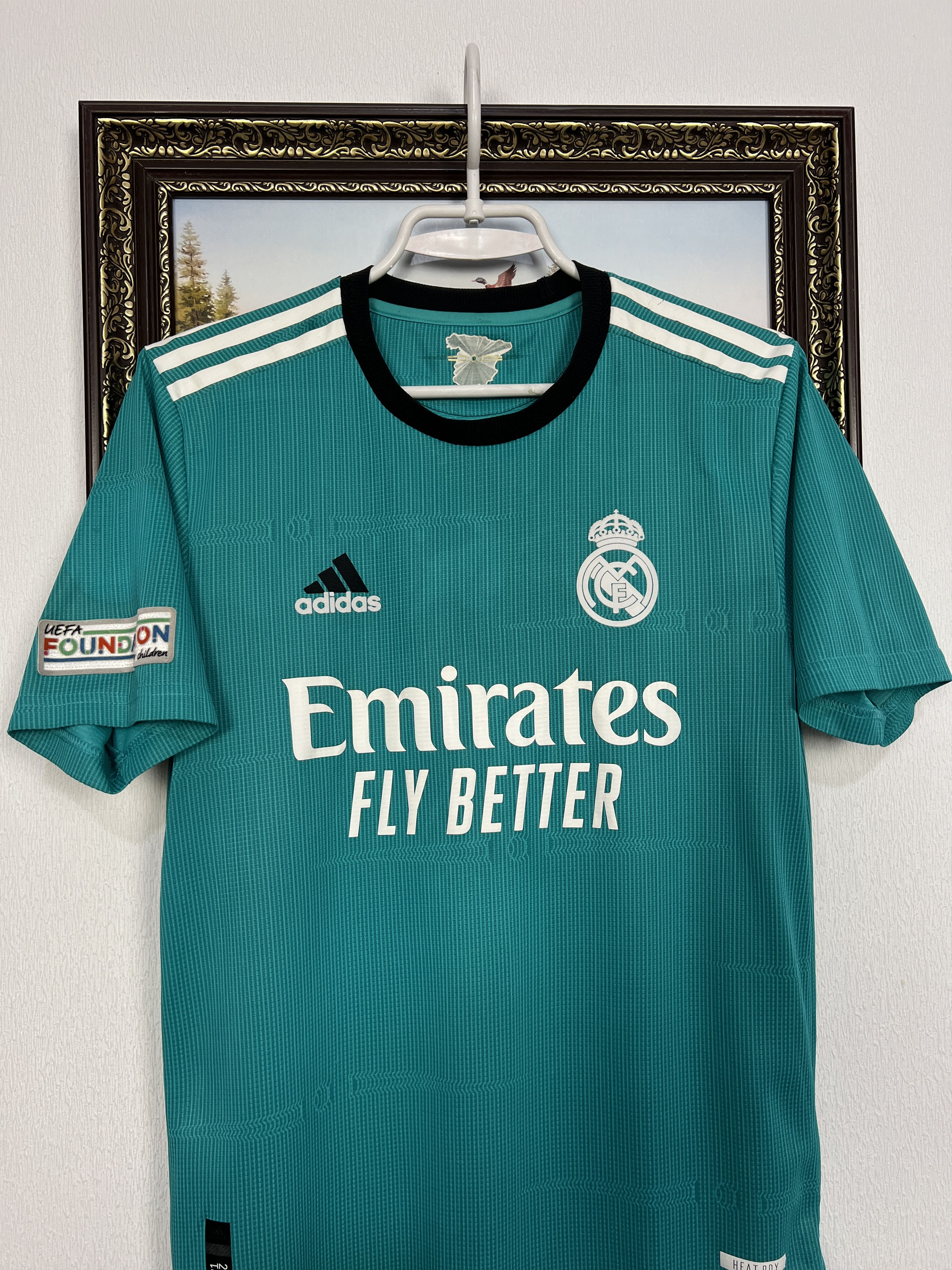 Adidas Real Madrid Third football shirt 2021 Soccer #10 Figo Jersey Size US XS / EU 42 / 0 - 3 Thumbnail
