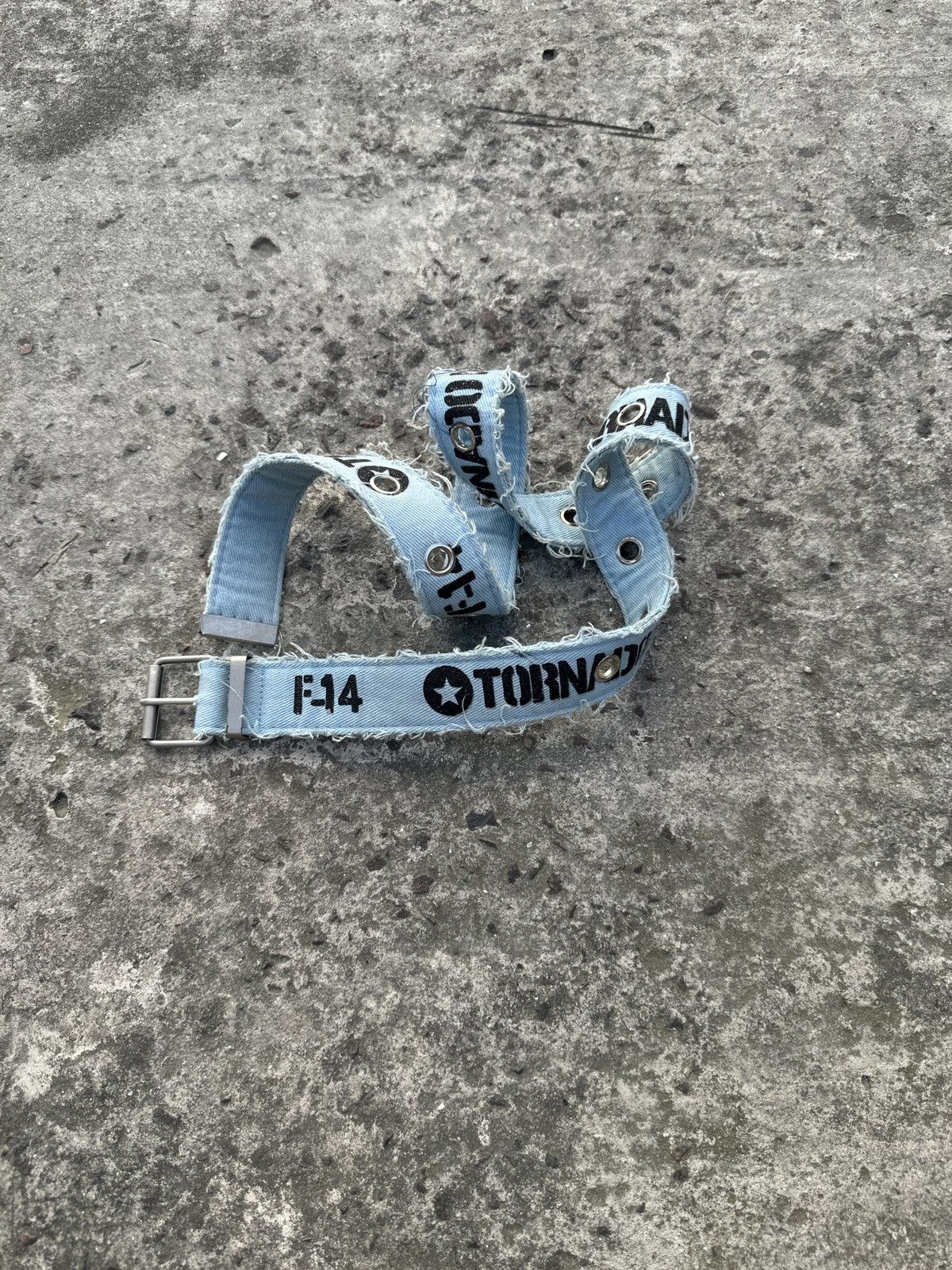 Designer Y2K Vintage Full Holes Tornado F-14 Distressed Belts USA Alt Size ONE SIZE - 1 Thumbnail