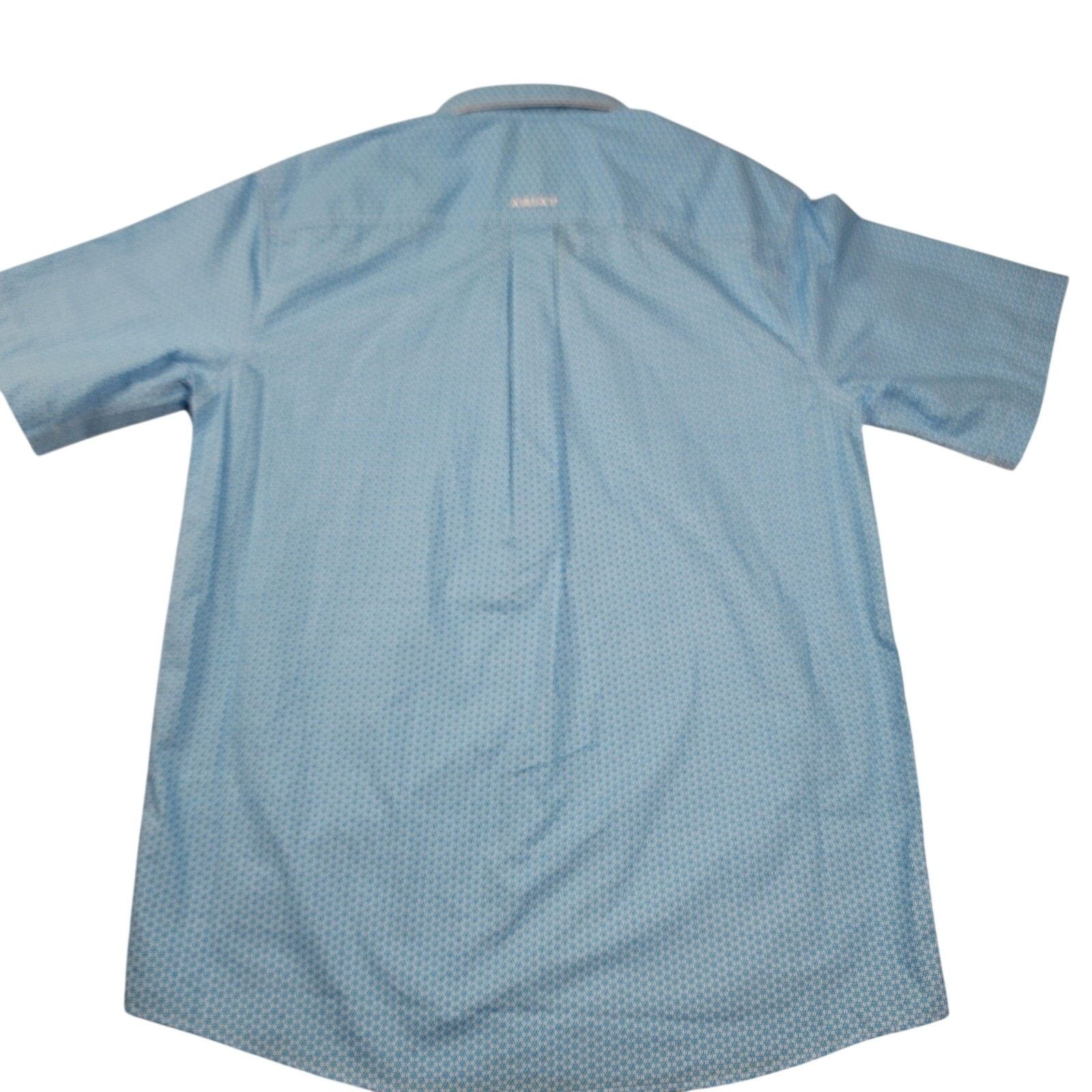 Ariat Ariat Shirt Mens Blue Simeon Classic Fit Short Sleeve Button Size US M / EU 48-50 / 2 - 2 Thumbnail