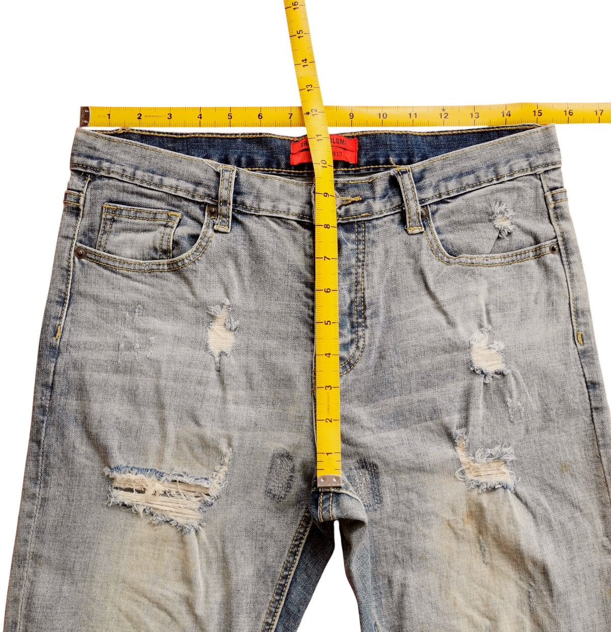Japanese Brand Dress Volume The Destroyed Denim Lookalike Fear Of God Jeans Size US 31 - 11 Thumbnail