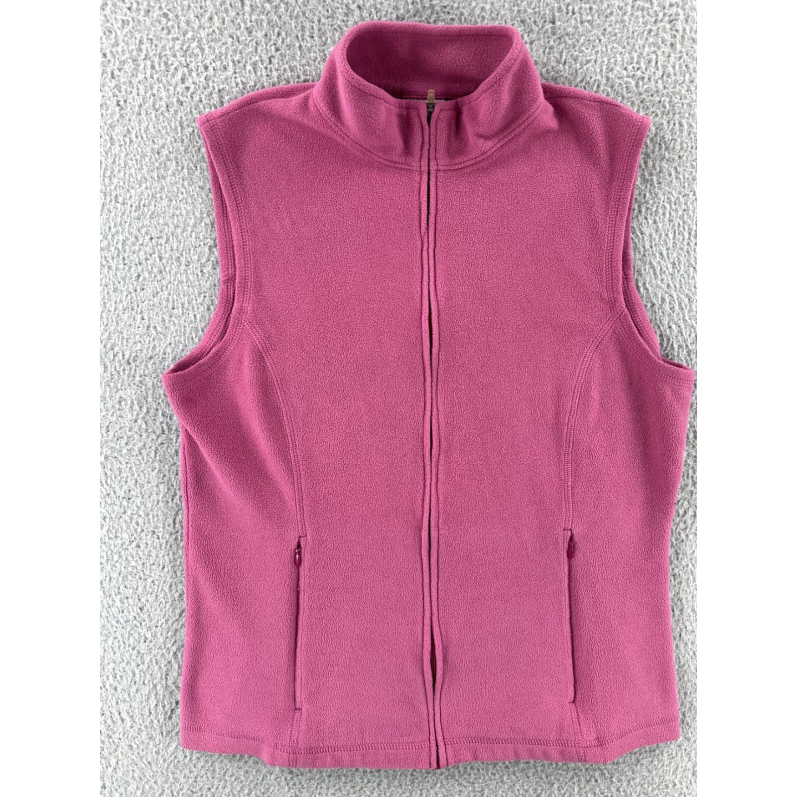 Vintage L.L. Bean Women’s Small Reg Pink Full Zip Fleece Vest Shirt Size S / US 4 / IT 40 - 3 Thumbnail