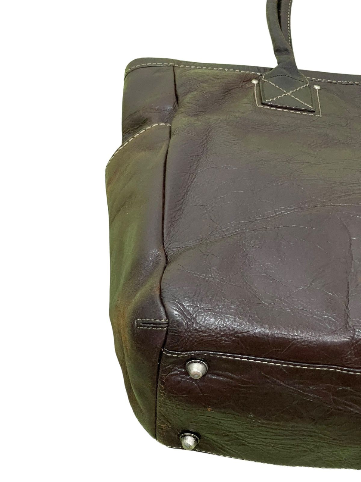 Japanese Brand Full Grain Leather Patina Tsuchiya Kaban Shoulder Bag 3🟩 Size ONE SIZE - 7 Thumbnail