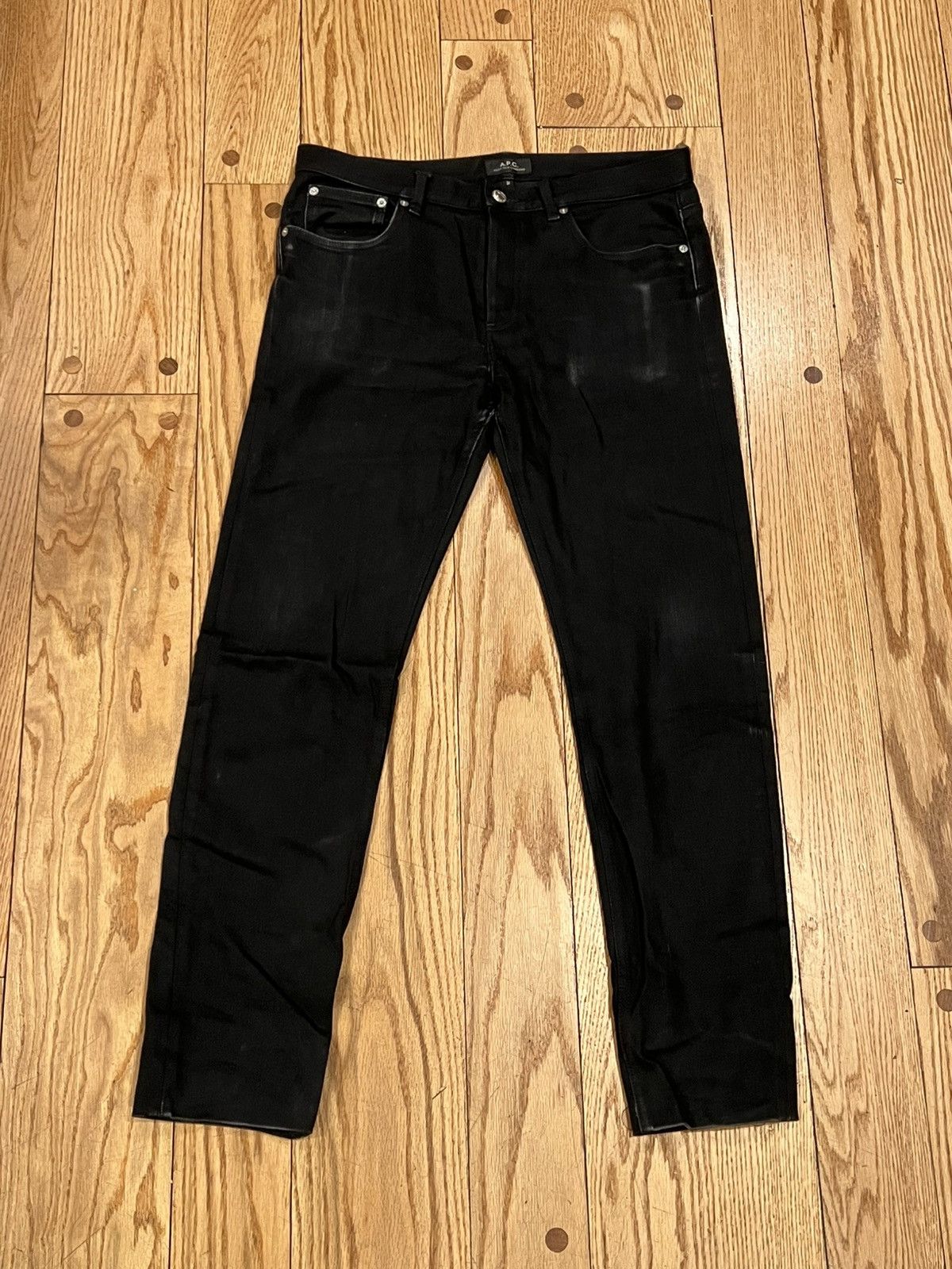 A.P.C. A.P.C. Petit New Standard Black Denim Jeans Size US 31 - 1 Thumbnail
