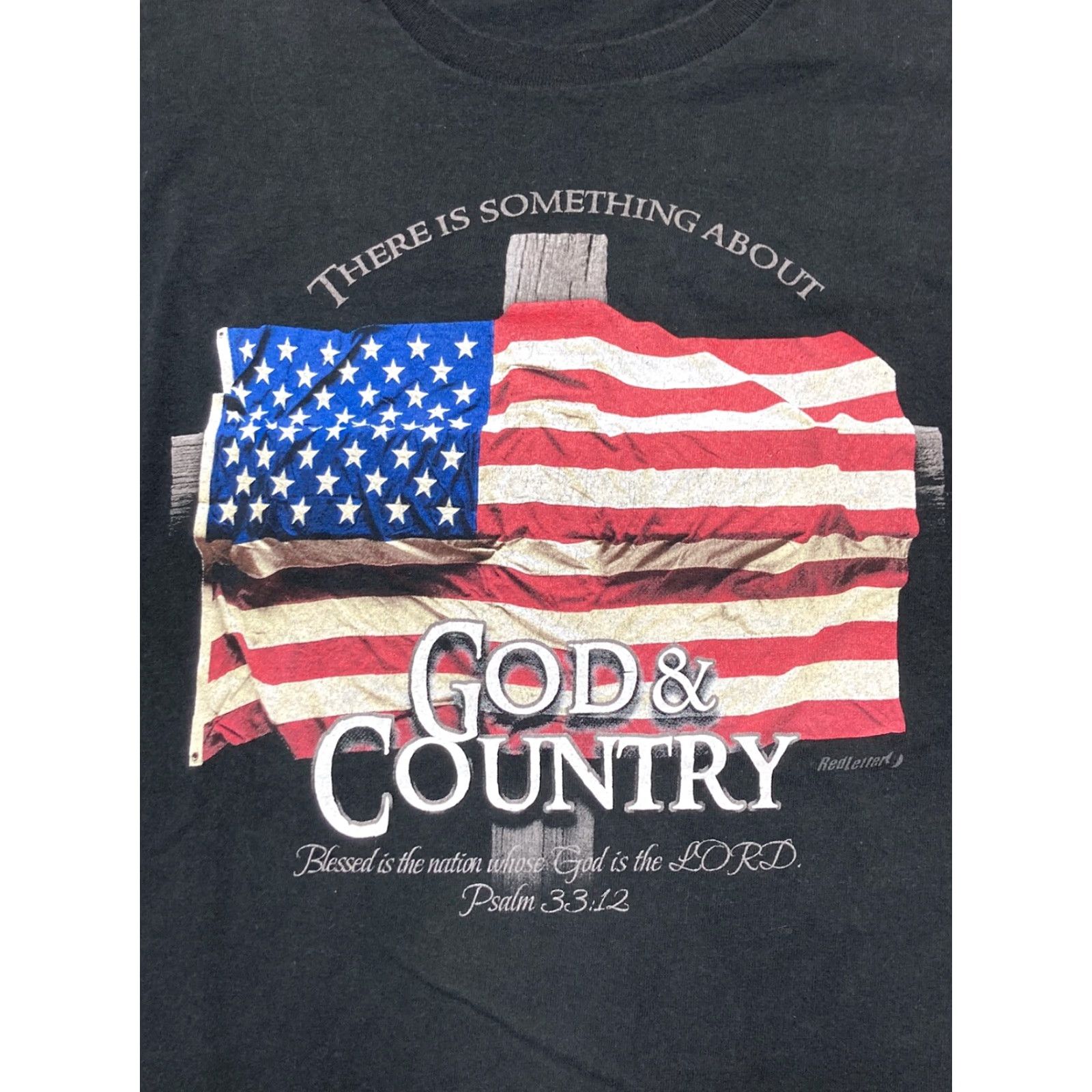 Vintage There is something about god and country graphic t shirt American flag July 4 Lg Mens T-Shirt Black Size L Size US L / EU 52-54 / 3 - 2 Thumbnail