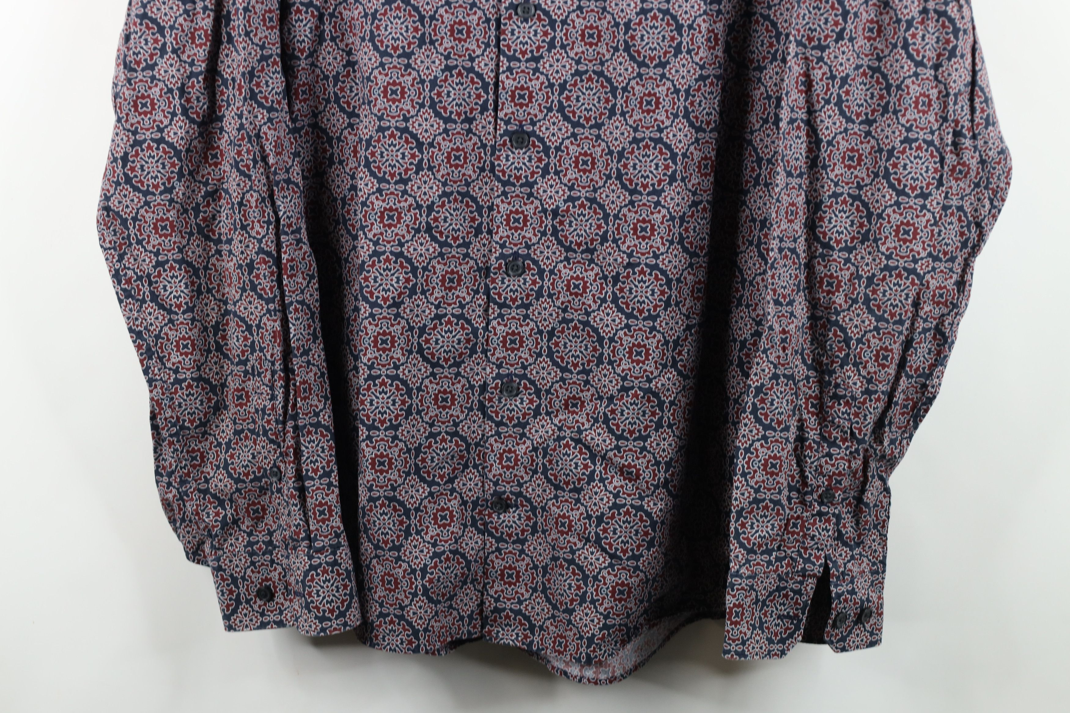Express Express Slim Geometric Tapestry Collared Button Shirt Cotton Size US XXL / EU 58 / 5 - 3 Thumbnail