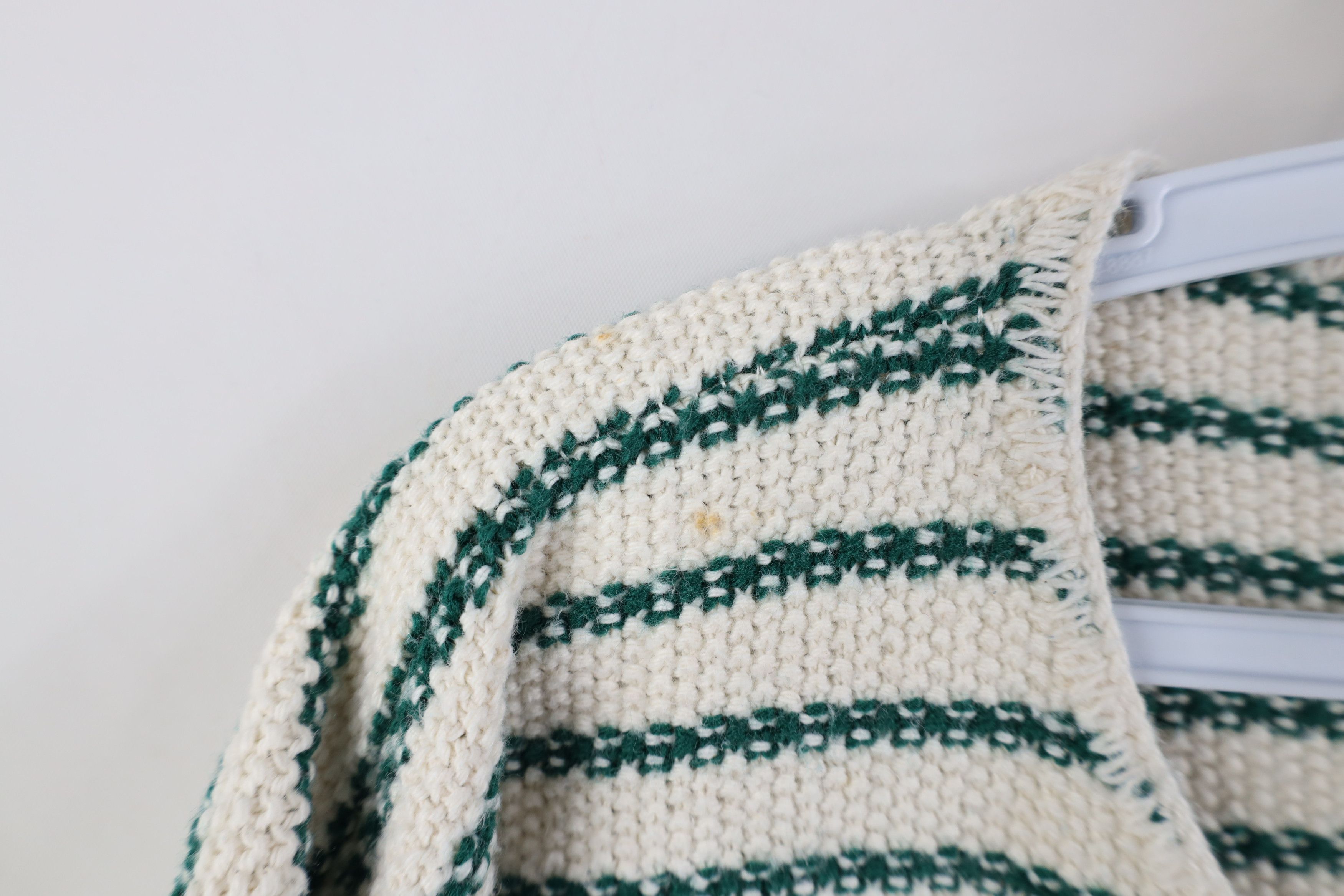 Vintage Vintage 90s Streetwear Boxy Striped Knit Henley Sweater USA Size M / US 6-8 / IT 42-44 - 4 Thumbnail