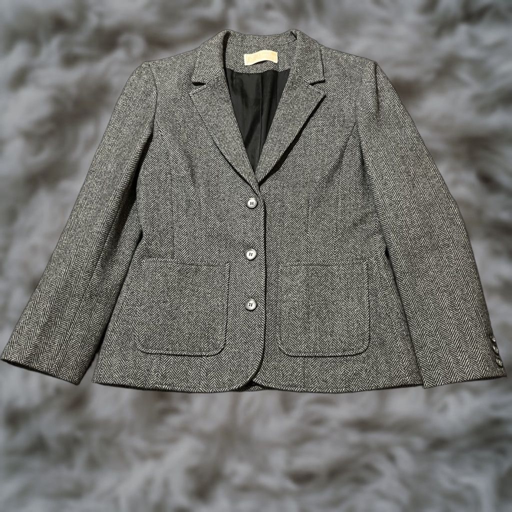 VINTAGE Pendleton Herringbone Wool Blazer Jacket Women 10