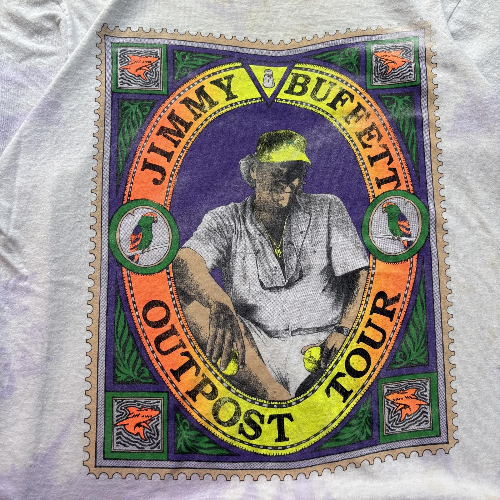Band Tees Vintage 90s Jimmy Buffett Outpost Tour Tie Dye Band Shirt Size US L / EU 52-54 / 3 - 5 Thumbnail
